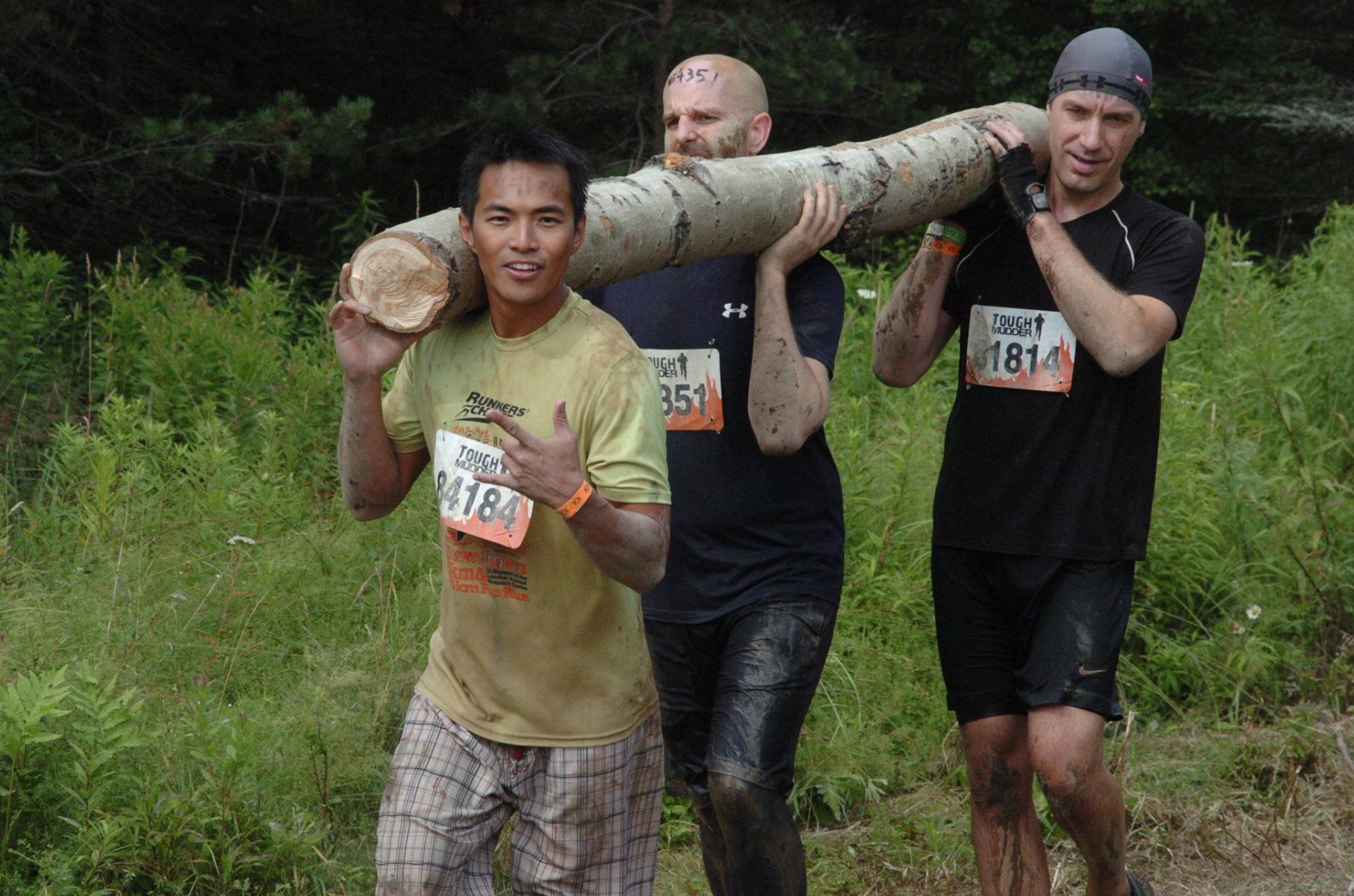 Carrying a wodden log for something like a mile