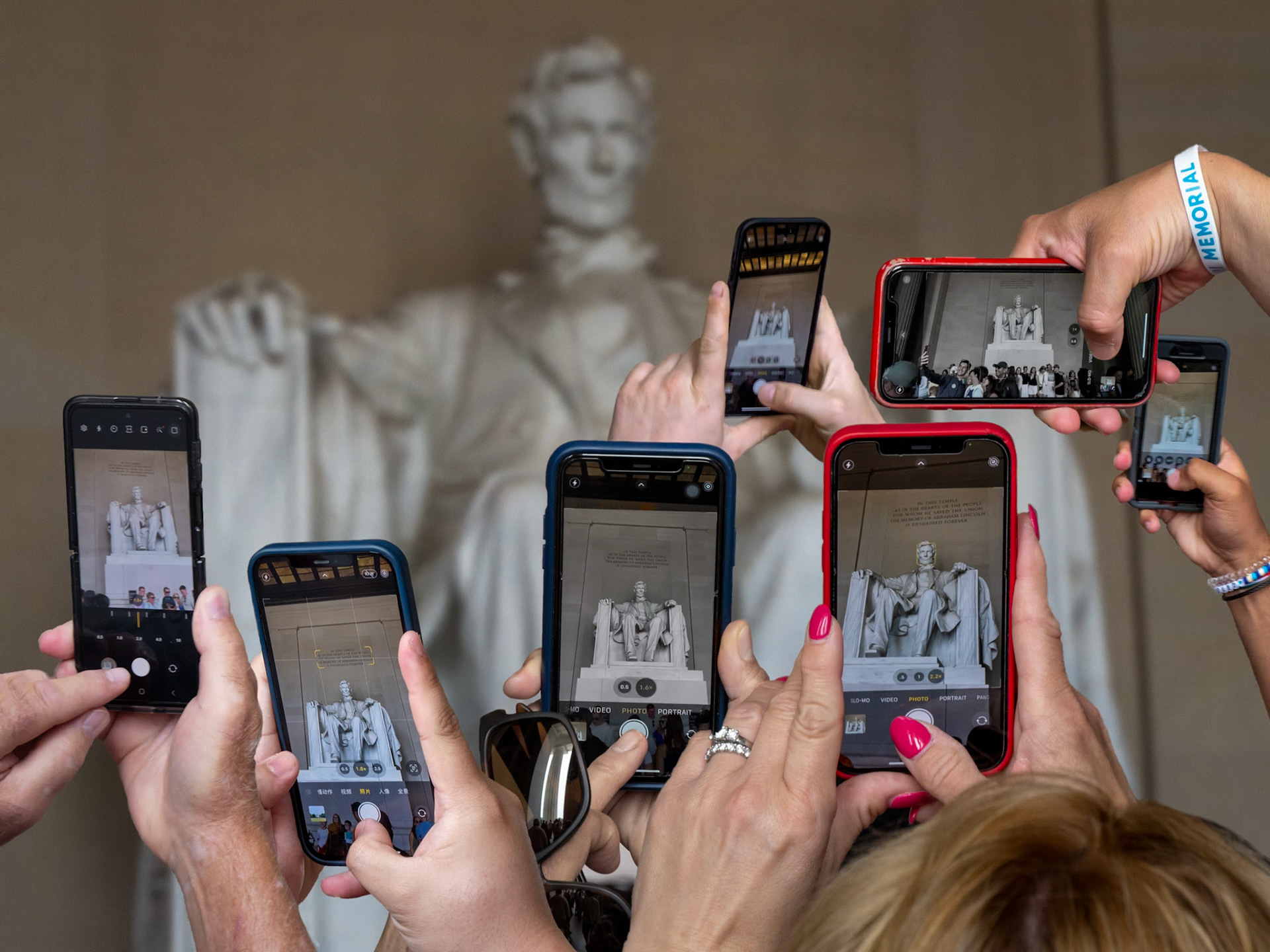 Photos at the Lincoln Memorial