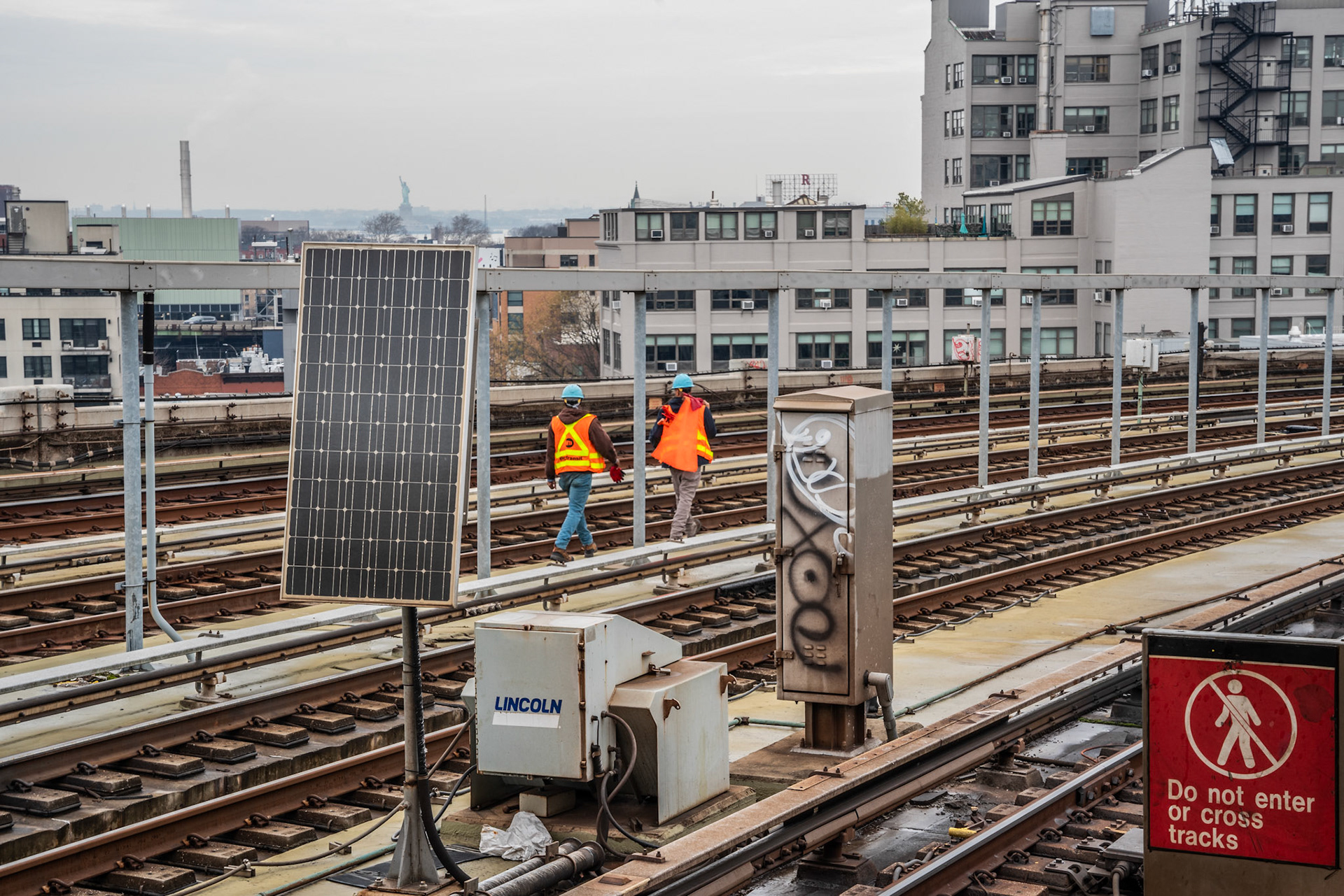 MTA workers Walking the tracks