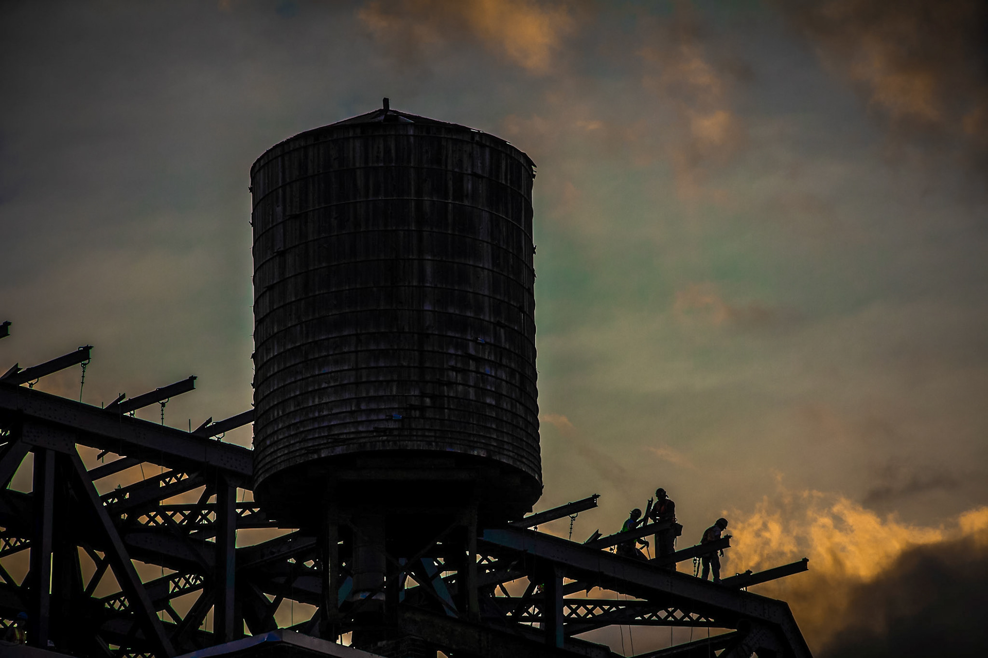Construction Workers on Scaffolding