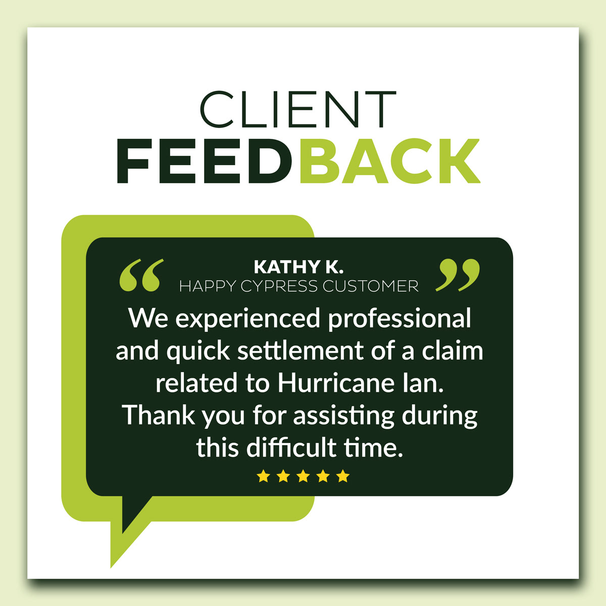 1 of 3 Designs for Testimonial Campaign