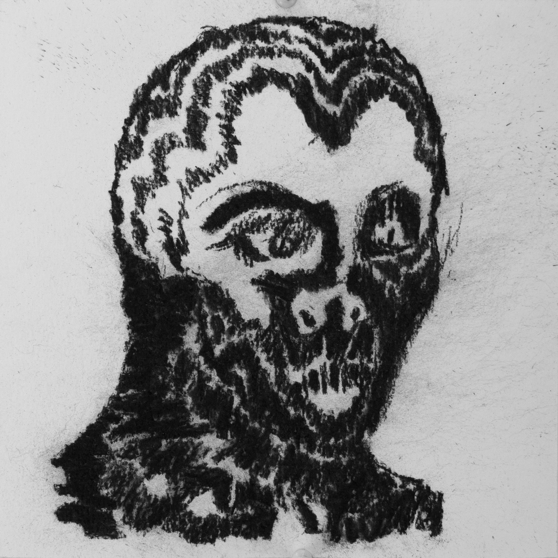 Famille 01, fusain sur papier, 24x24, 2015