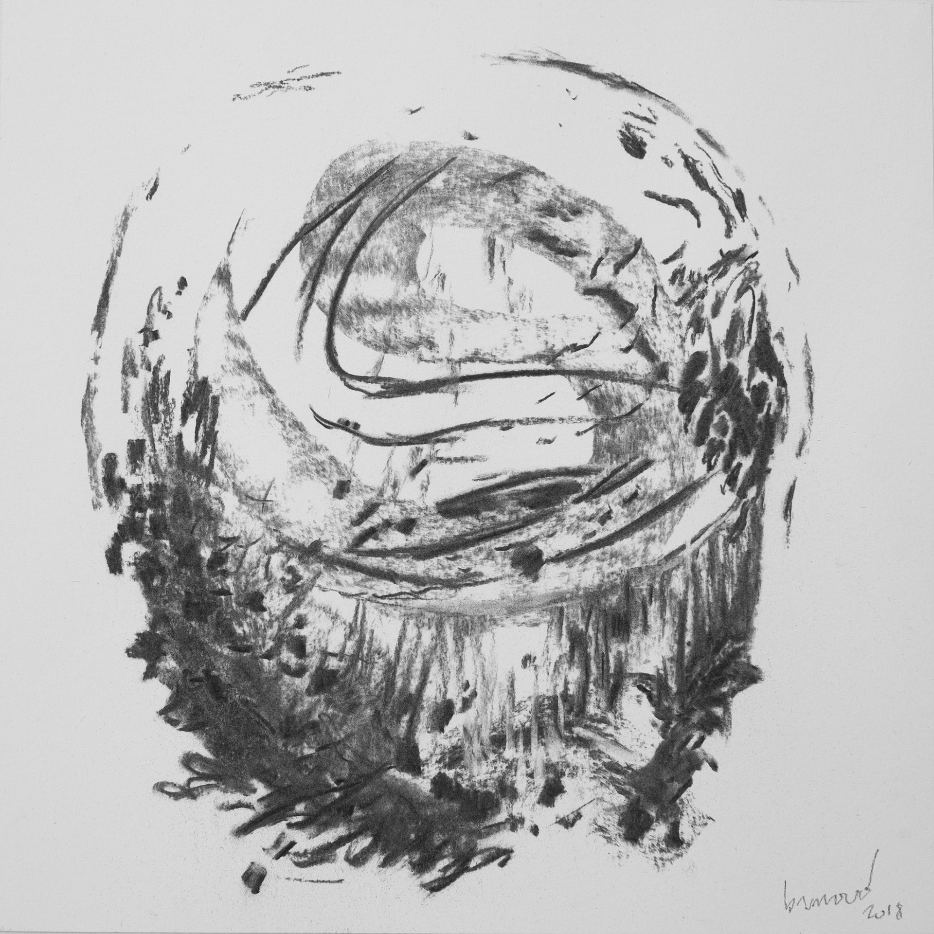 Famille, charcoal on paper, 2018