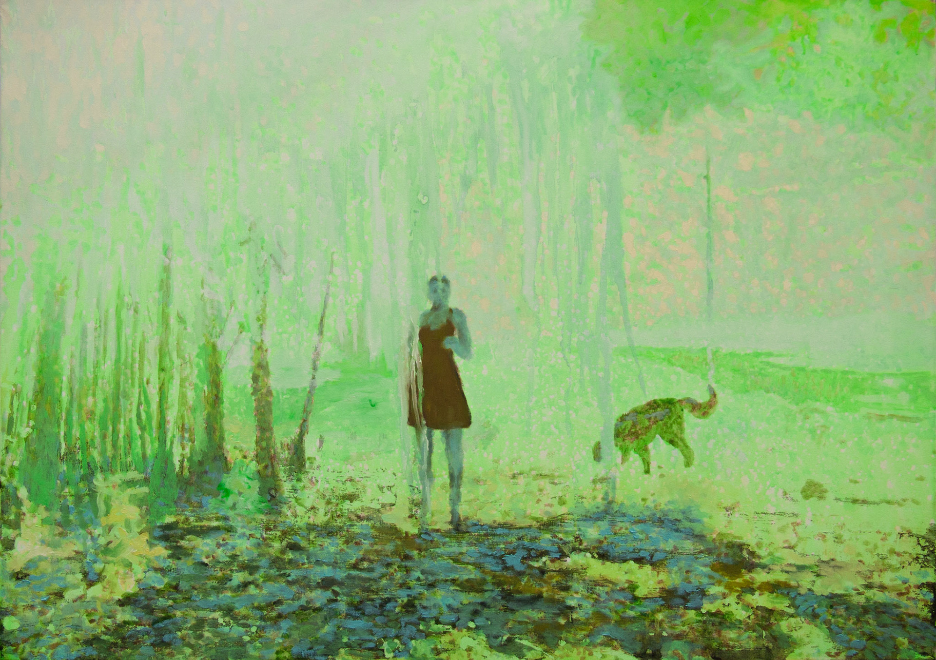 Un chien, oil on canvas, 91,5x64,5, 2017
