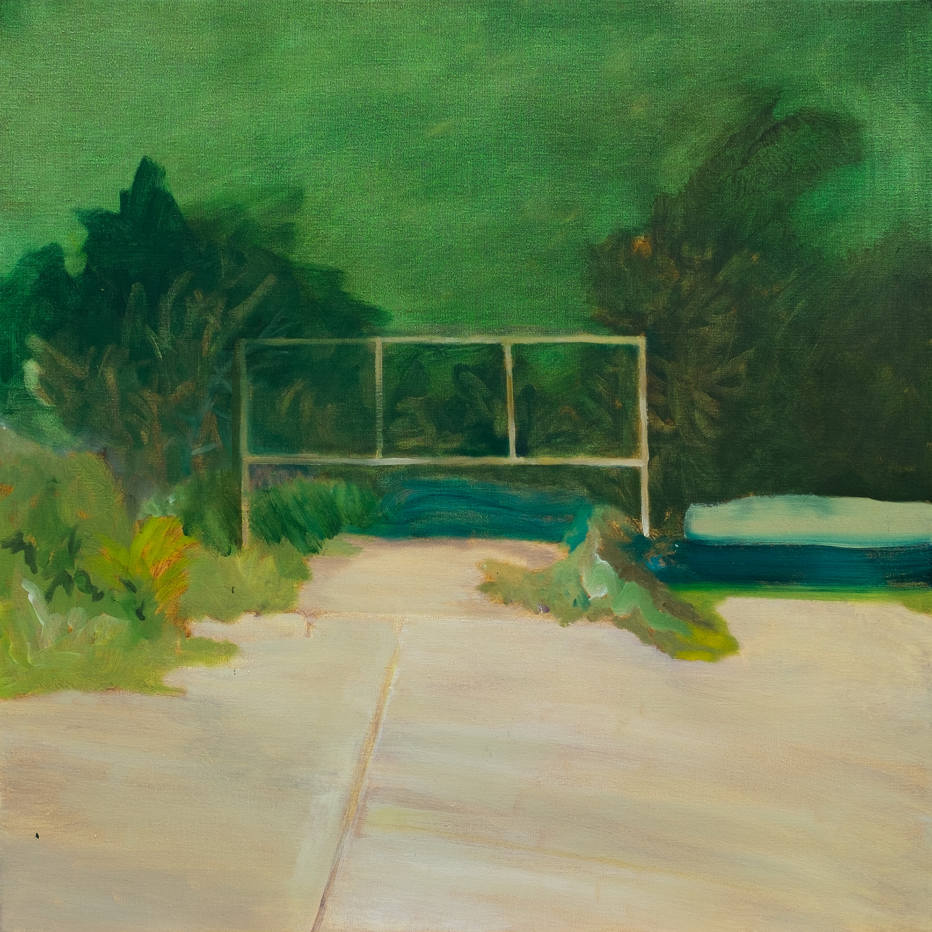 Slogan perdu, oil on canvas, 75x75, 2020