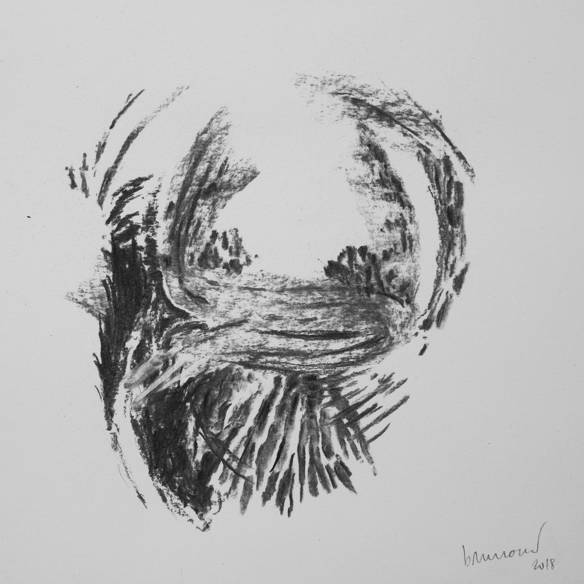 Famille, charcoal on paper, 2018