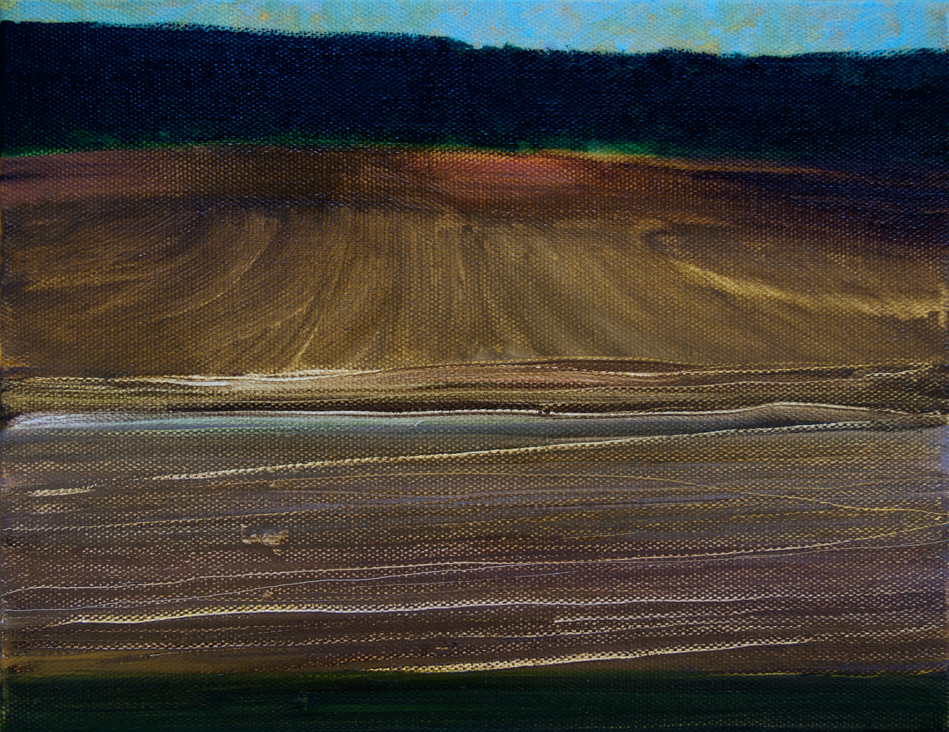 Sillons, oil on canvas, 35x27cm, 2018