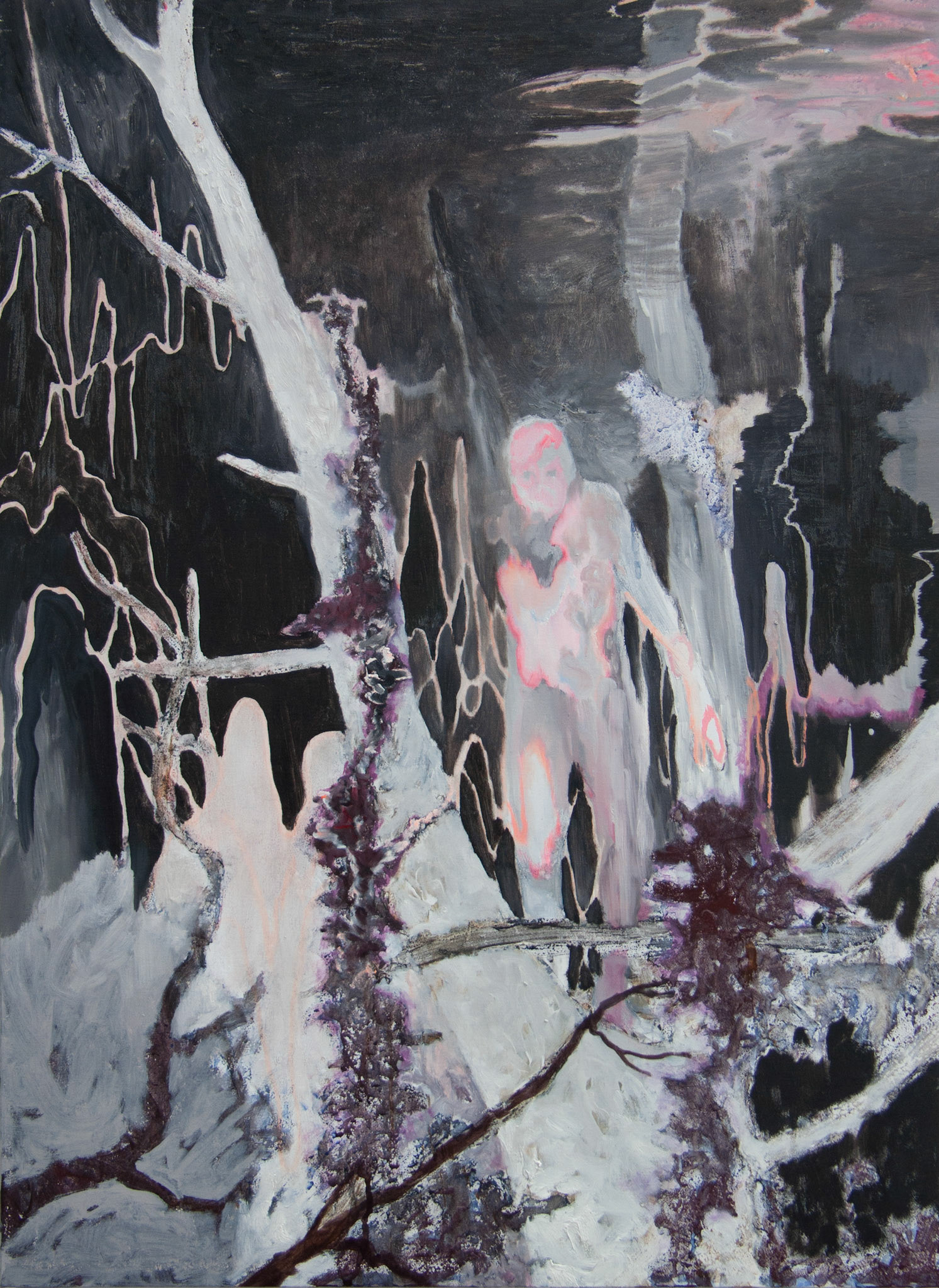 Guetteur, huile et acrylique sur toile, 70x50, 2014