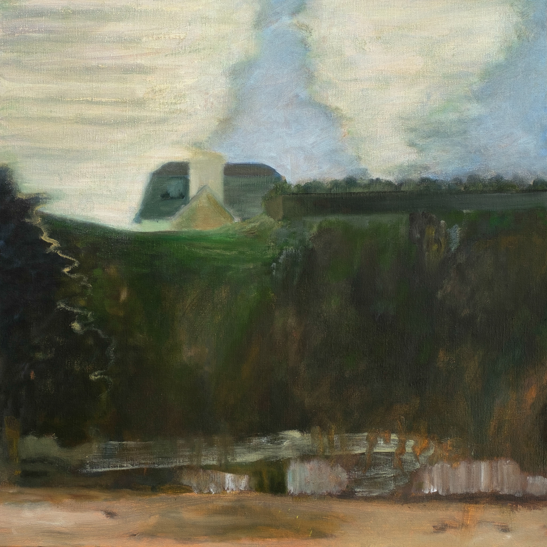 Falaise, oil on canvas, 75x75-2020