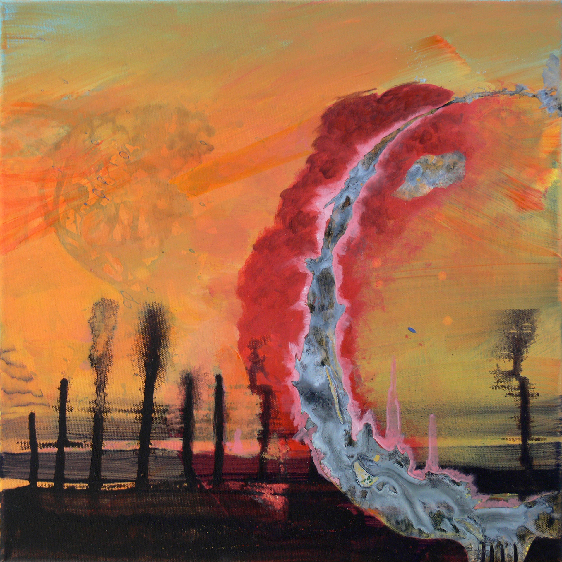 Scan, acrylique sur toile, 40x40, 2009