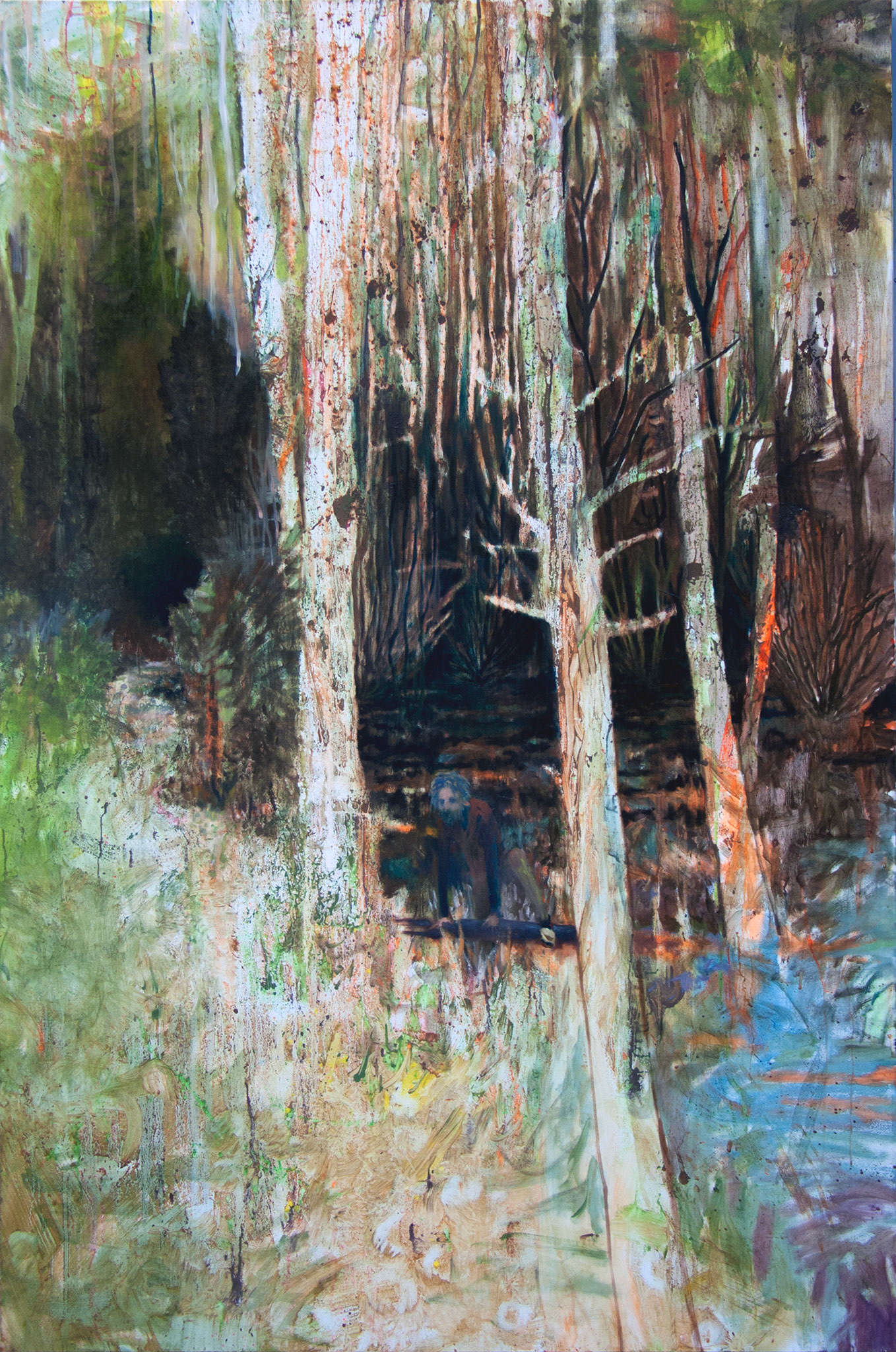Exit, huile et acrylique sur toile, 89x130, 2014