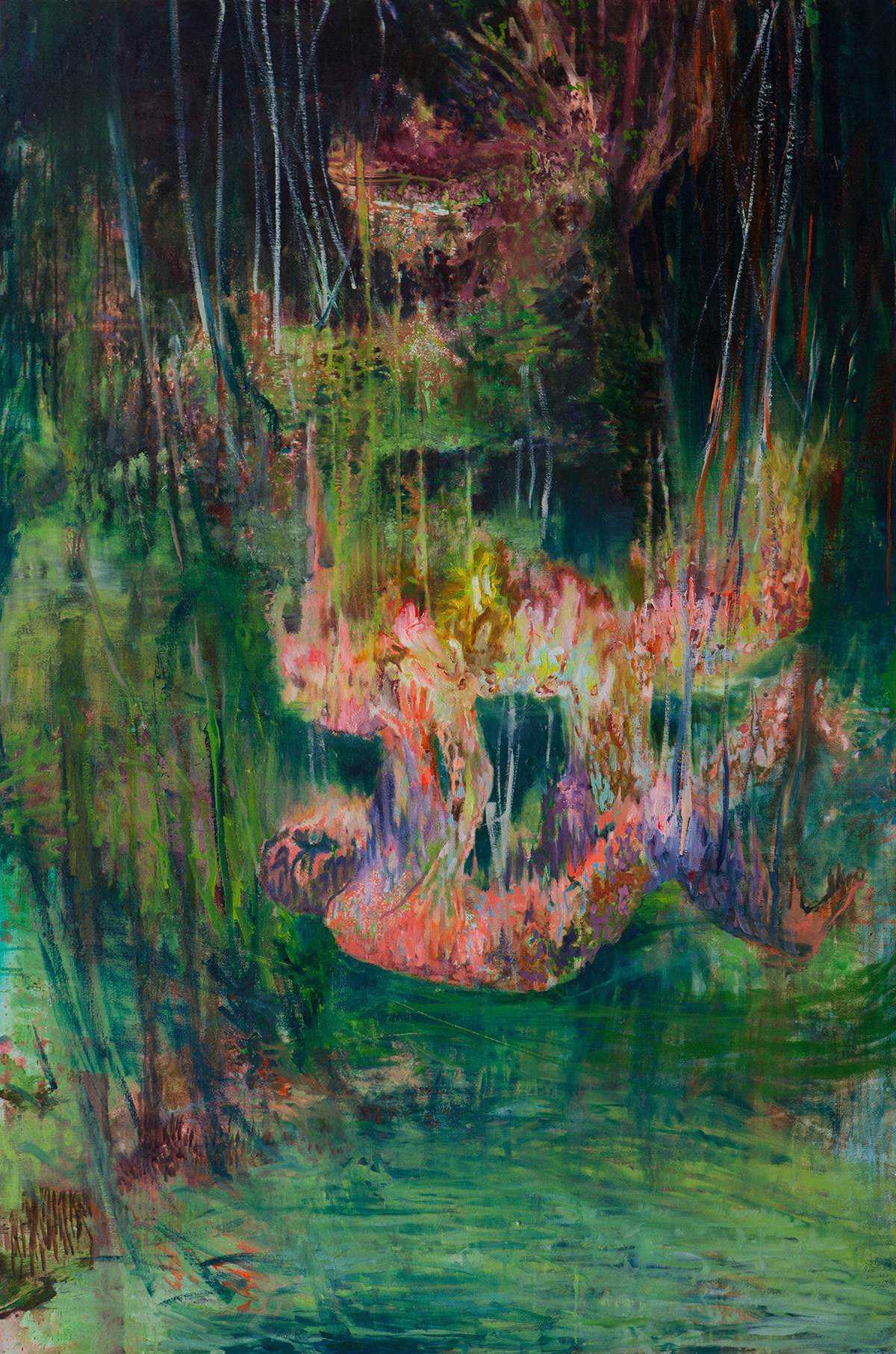 Seconde jeunesse, huile et acrylique sur toile, 97x146, 2013