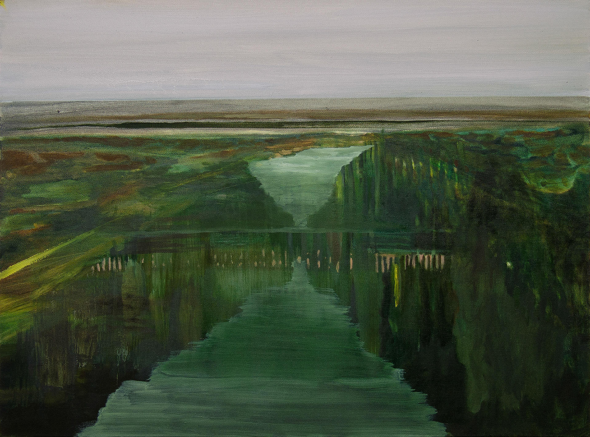 Inversion, oil and acrylic on canvas, 81x60, 2019