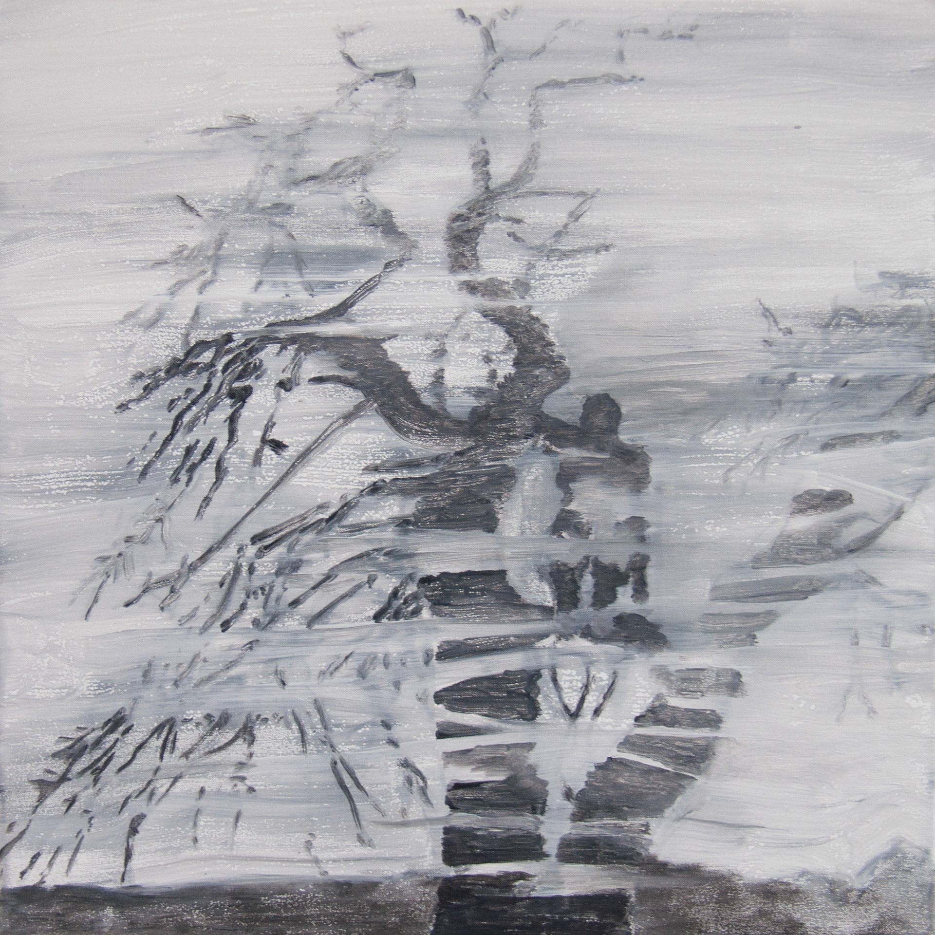 Hiver,huile et acrylique sur toile, 50x50, 2014