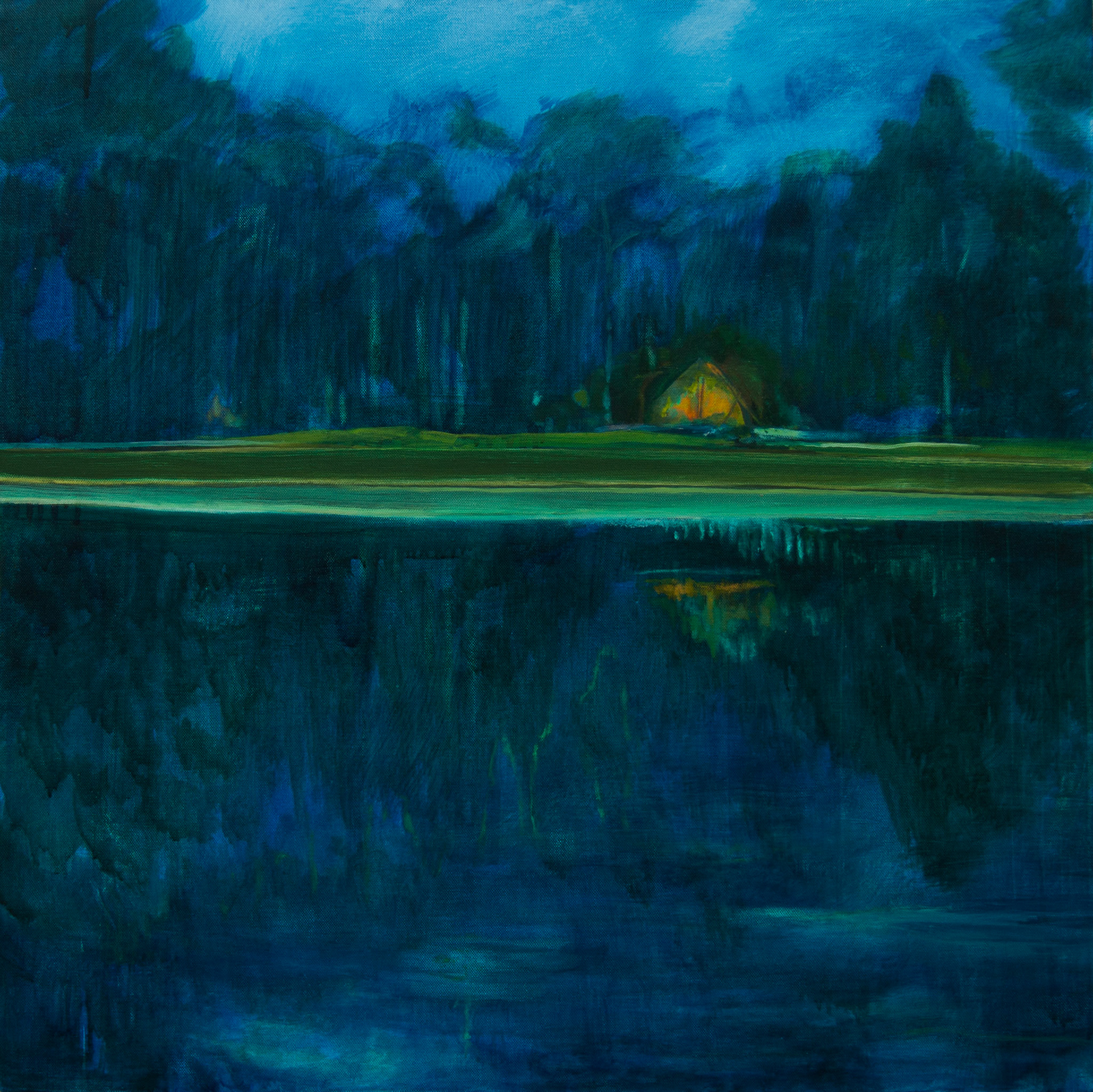 Bivouac, oil on canvas, 80x80cm, 2018