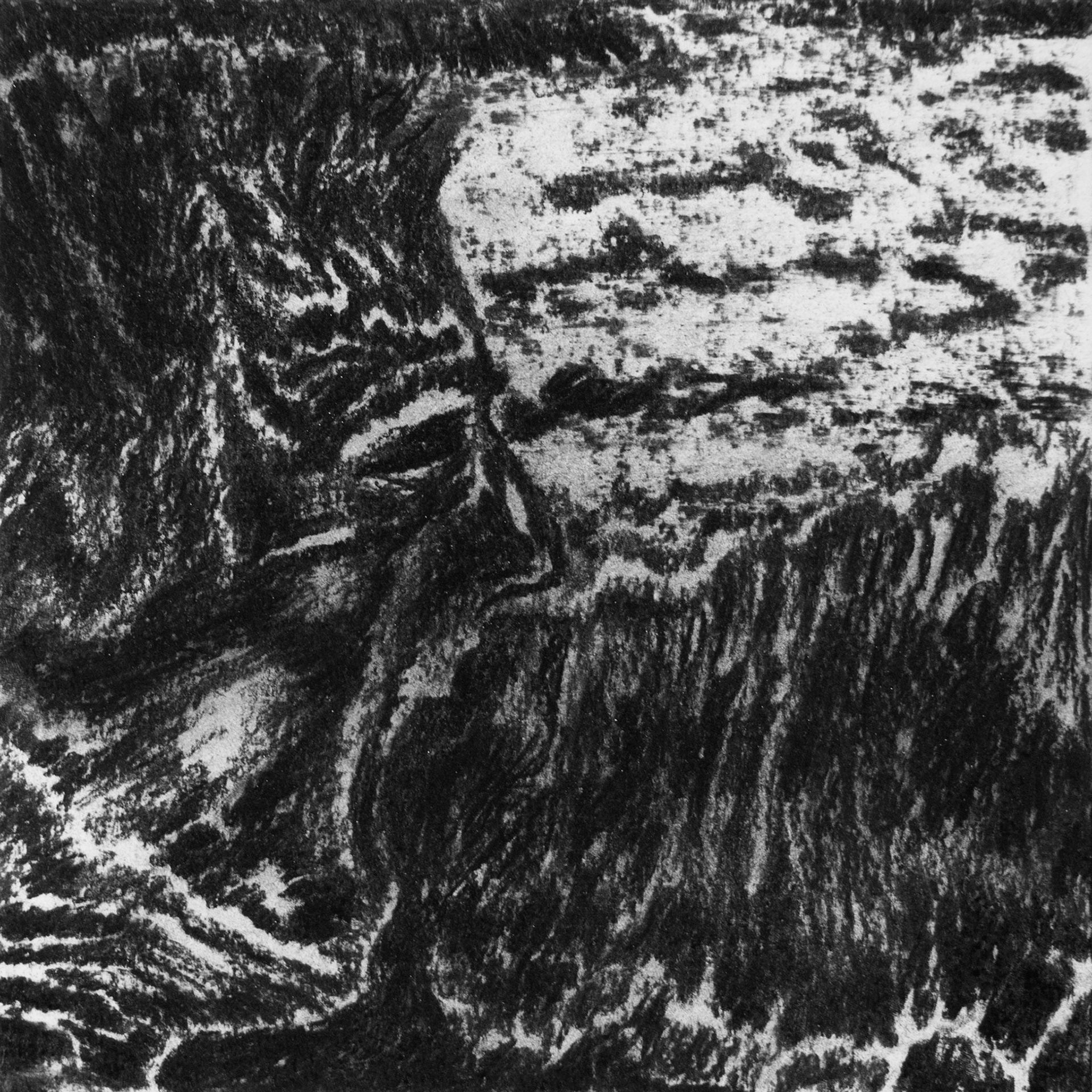 Famille 03, fusain sur papier, 24x24, 2015