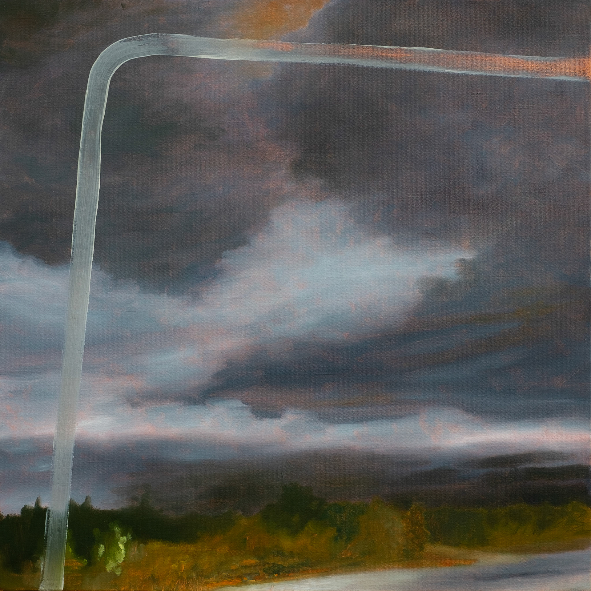 Fence, oil on canvas, 60x60, 2020