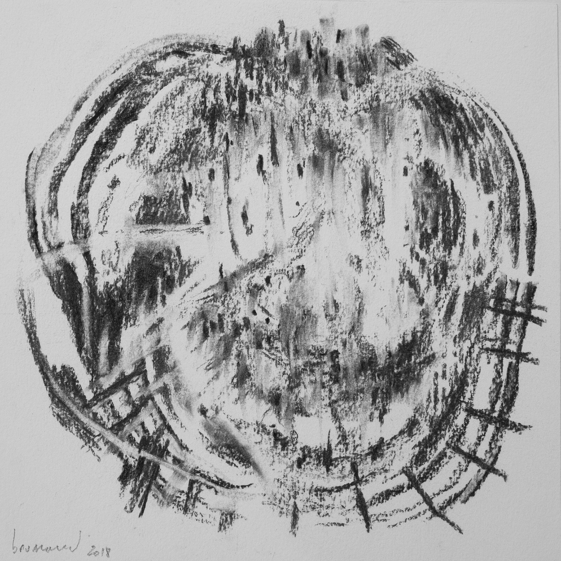 Famille, charcoal on paper, 2021