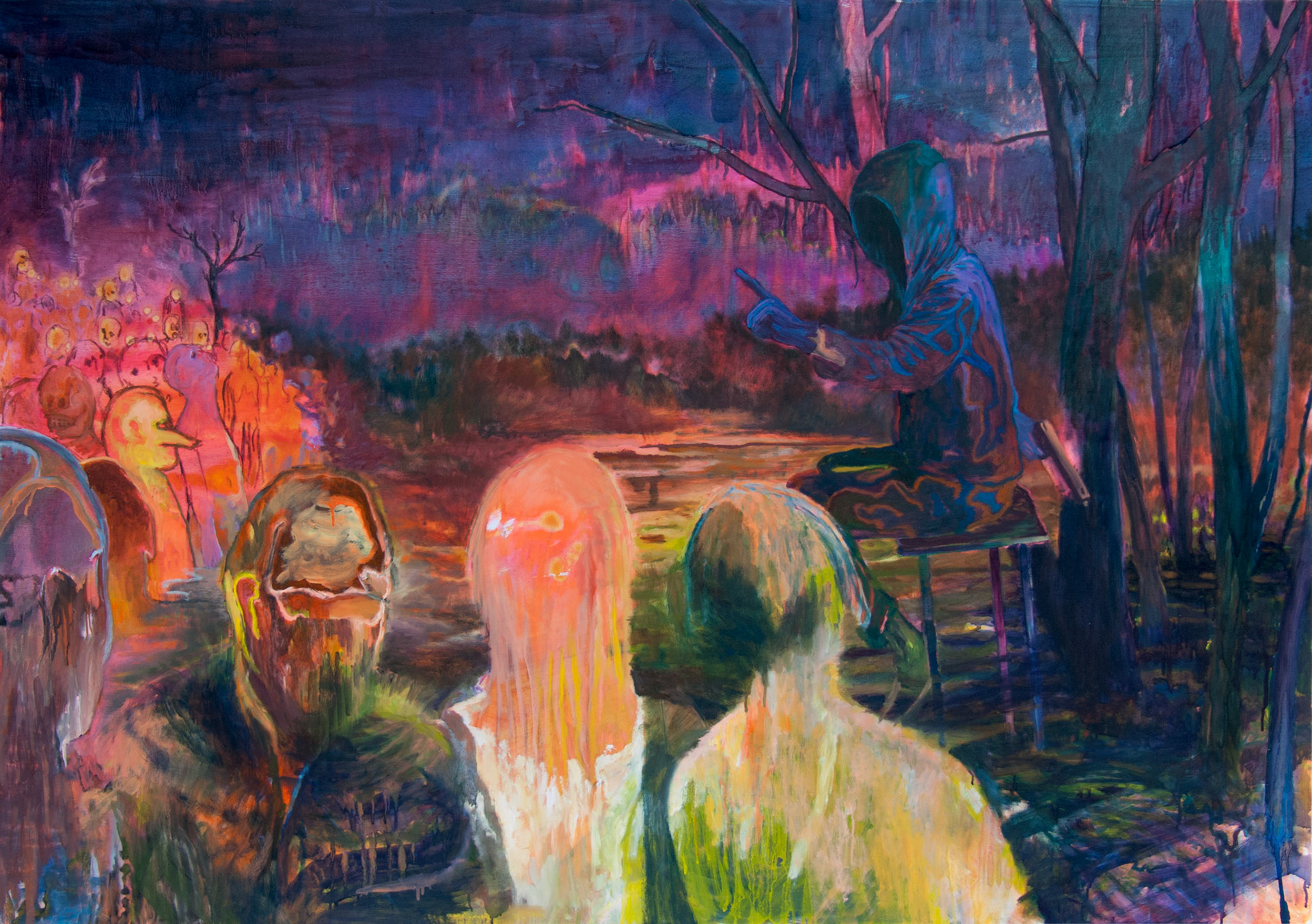 Leçon, huile et acrylique sur toile, 162x114, 2016