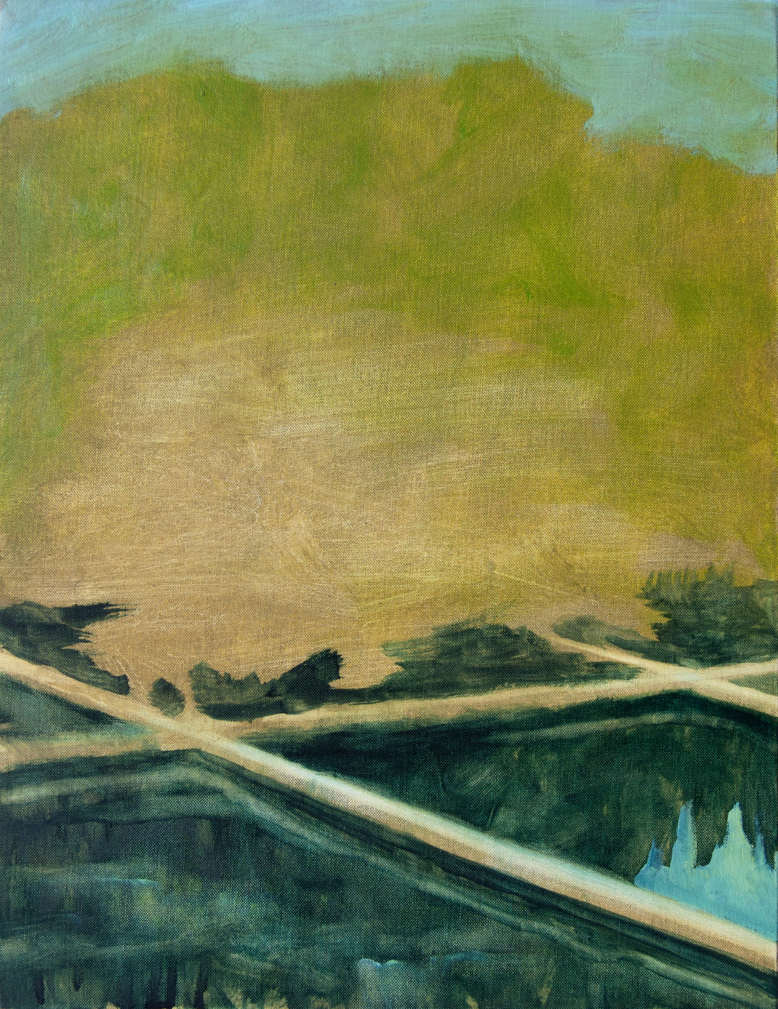 Effacement, oil on canvas, 27x35cm, 2018