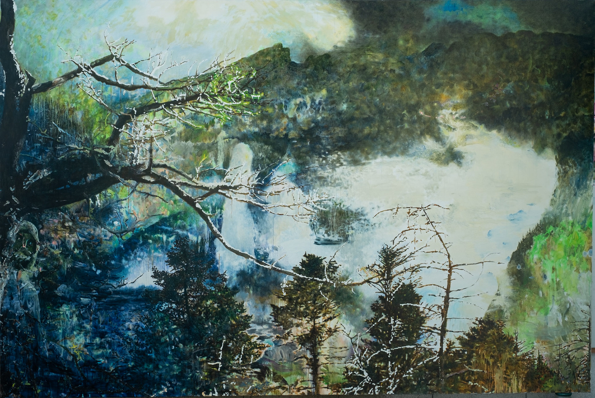 Behind, oil and acrylic on canvas, 300x200, 2015