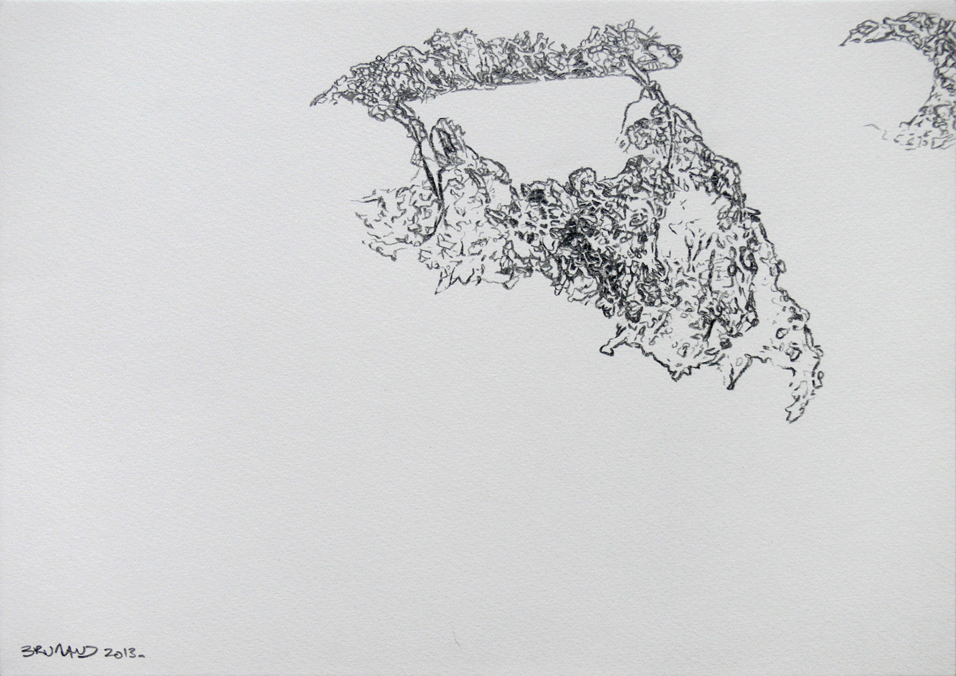 Fragments, graphite sur papier, 21x29,7, 2013