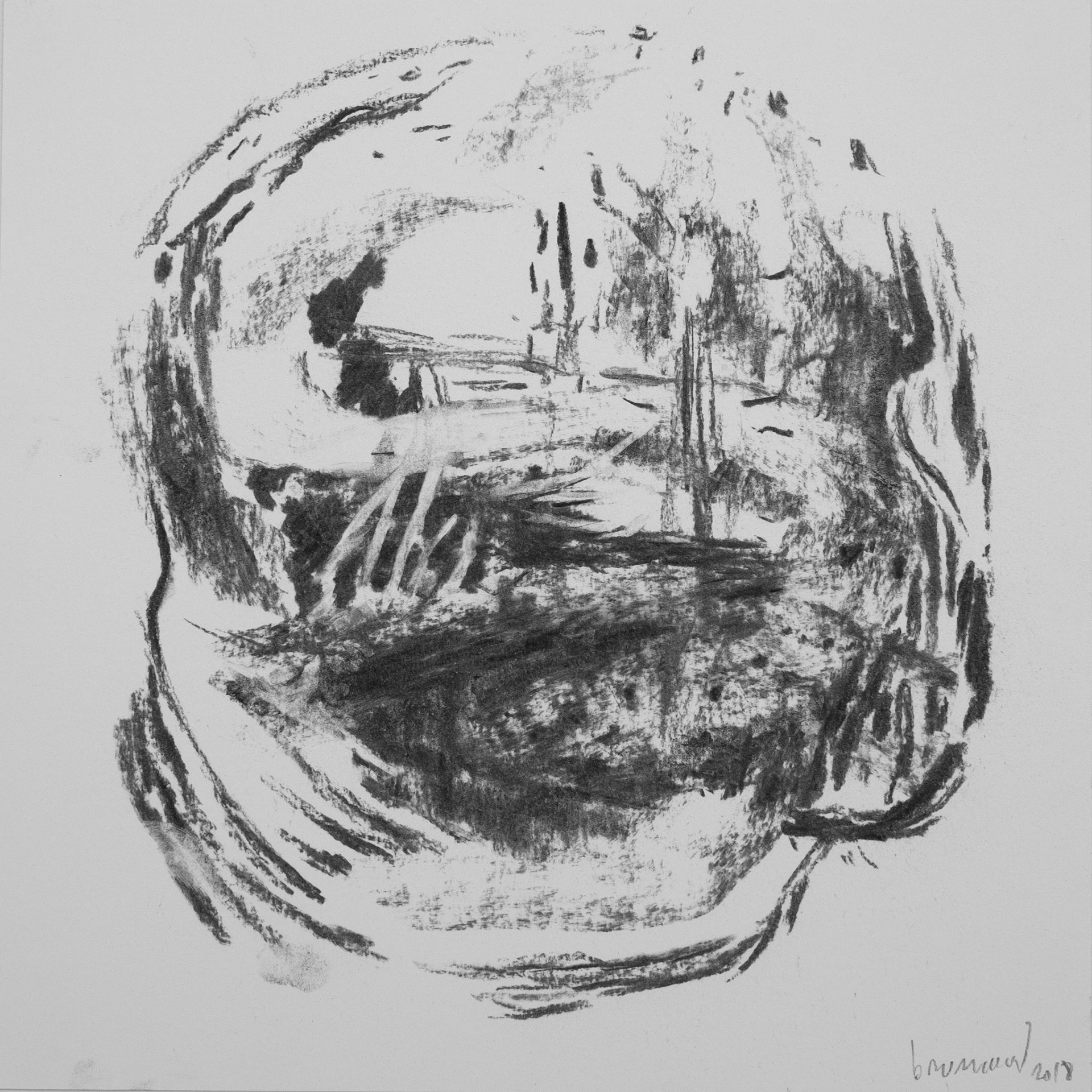 Famille, charcoal on paper, 2018