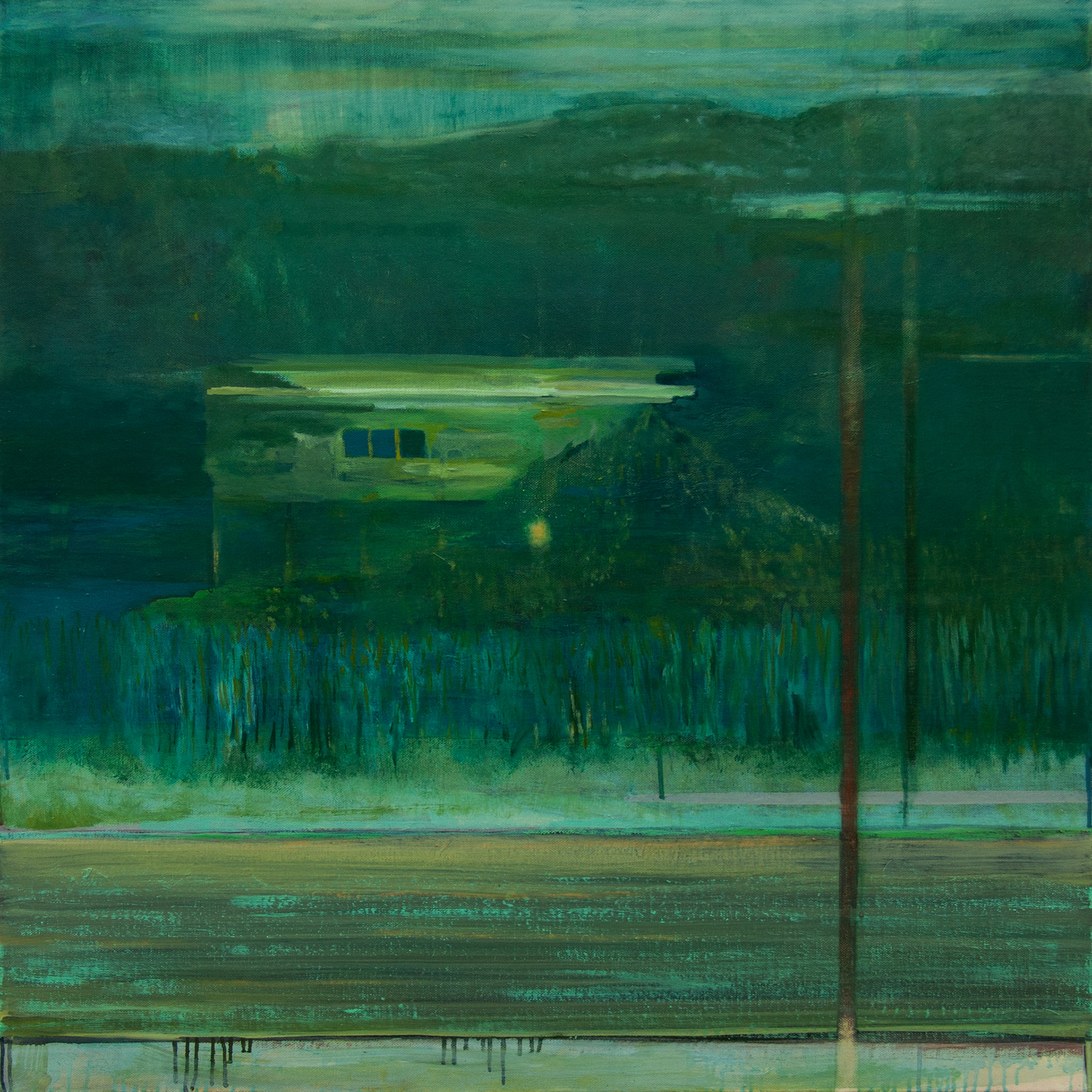 Bordure, oil on canvas, 80x80cm, 2018