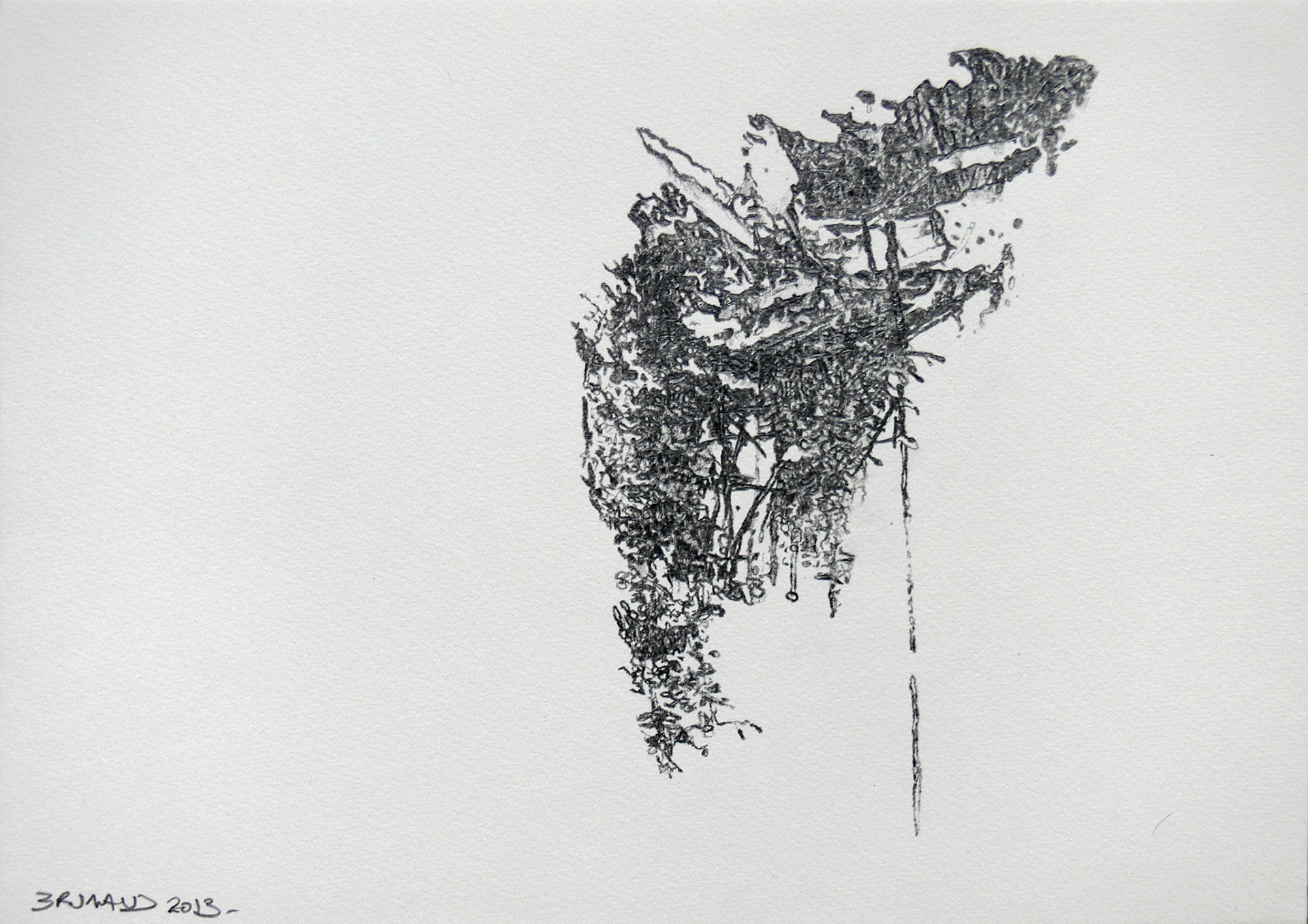 Fragments, graphite sur papier, 21x29,7, 2013