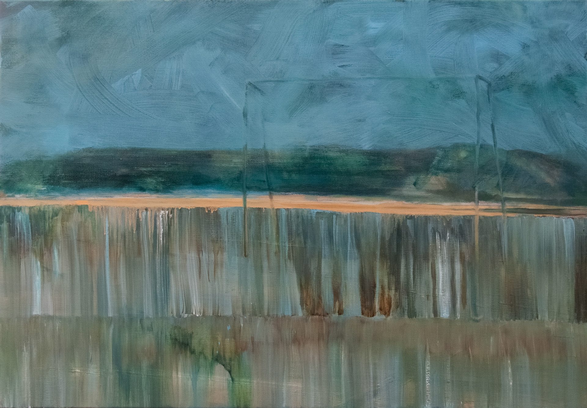 Lucarne, oil on canvas, 81x 116, 2021