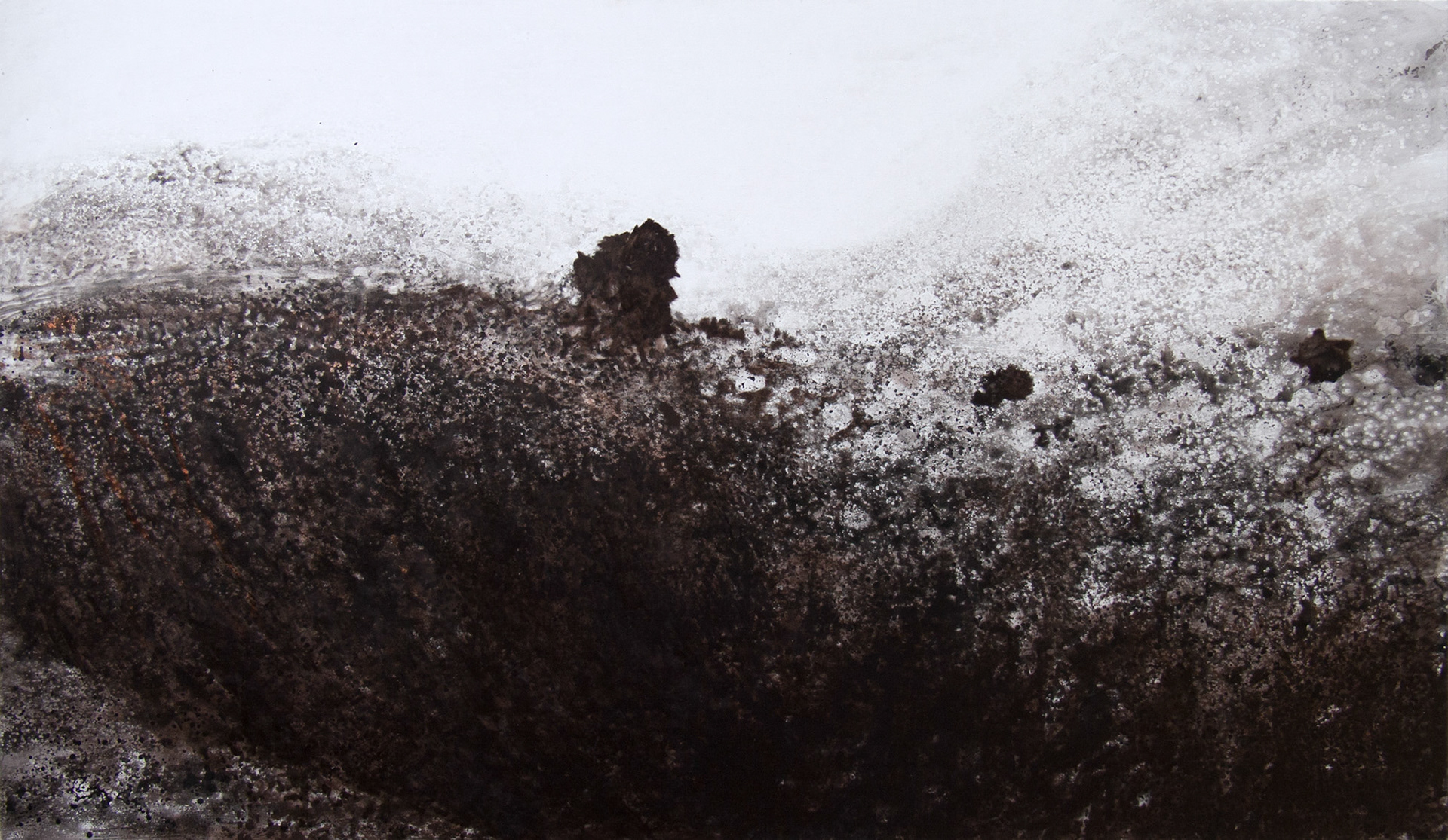 Bordure, huile et acrylique sur toile, 114x195, 2014