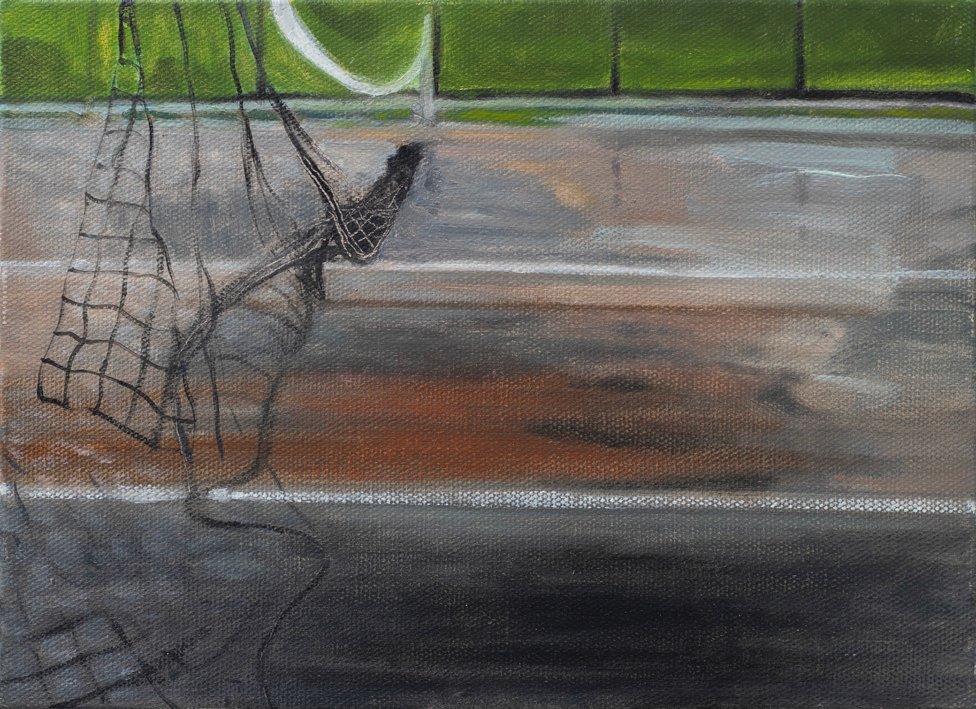 Tennis breton, oil on canvas, 35x27,2020