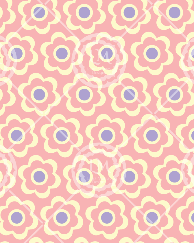 Violet Posy on Pink