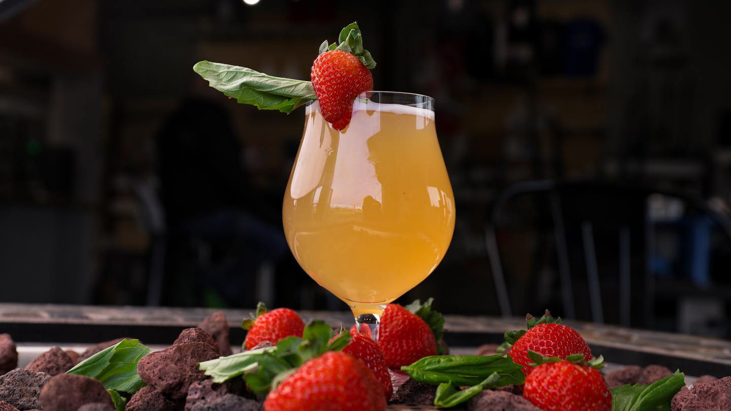 Product highlight for a Strawberry Milkshake IPA