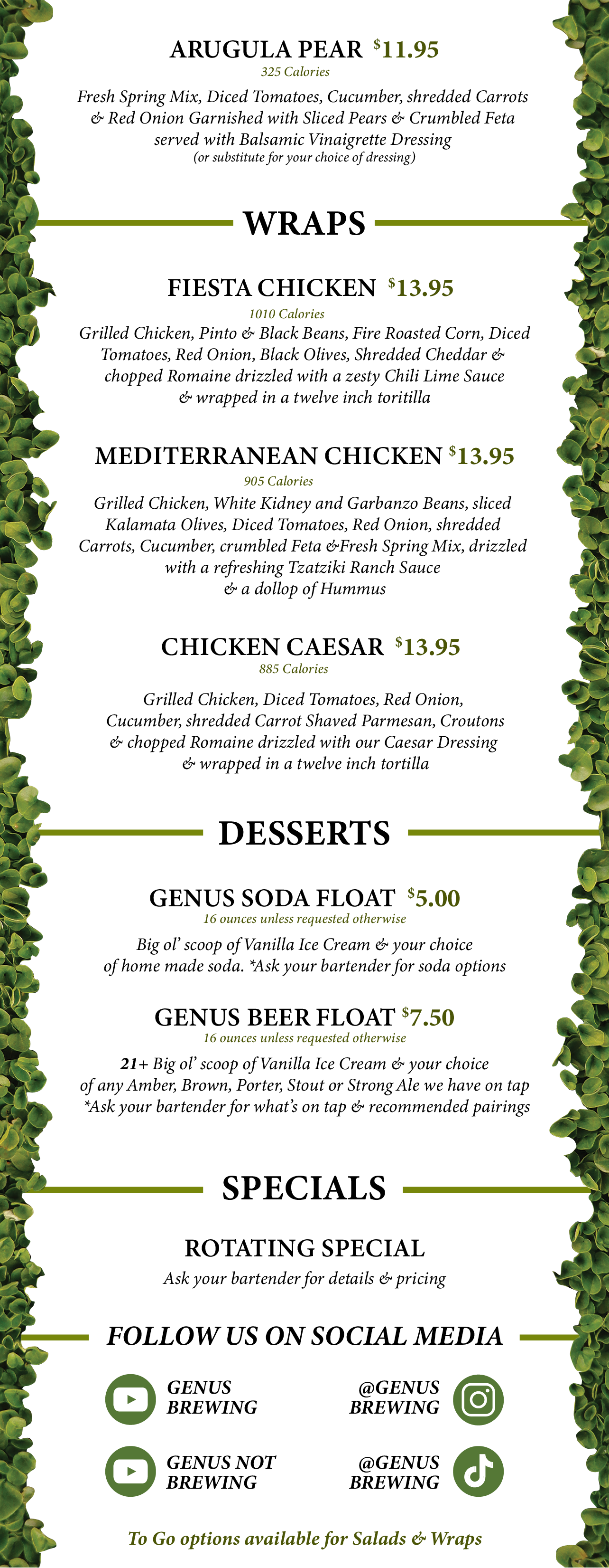 Menu re-design back.