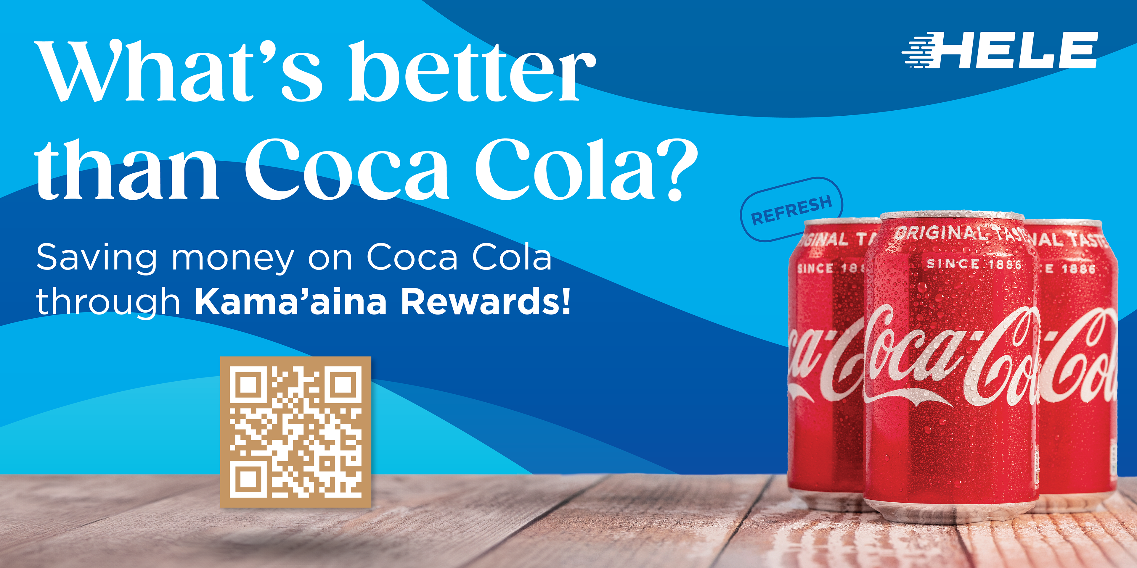 Hele counter mat print material to promote Kama'aina rewards club