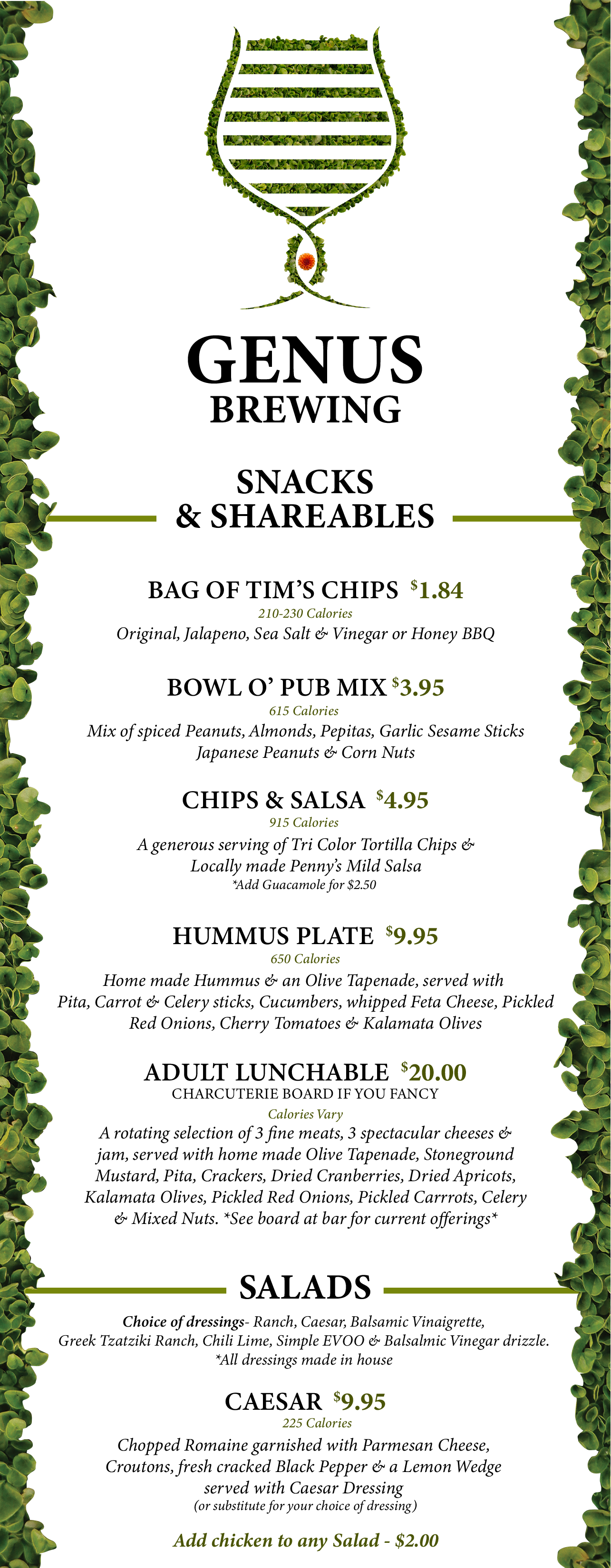 Menu re-deisgn front