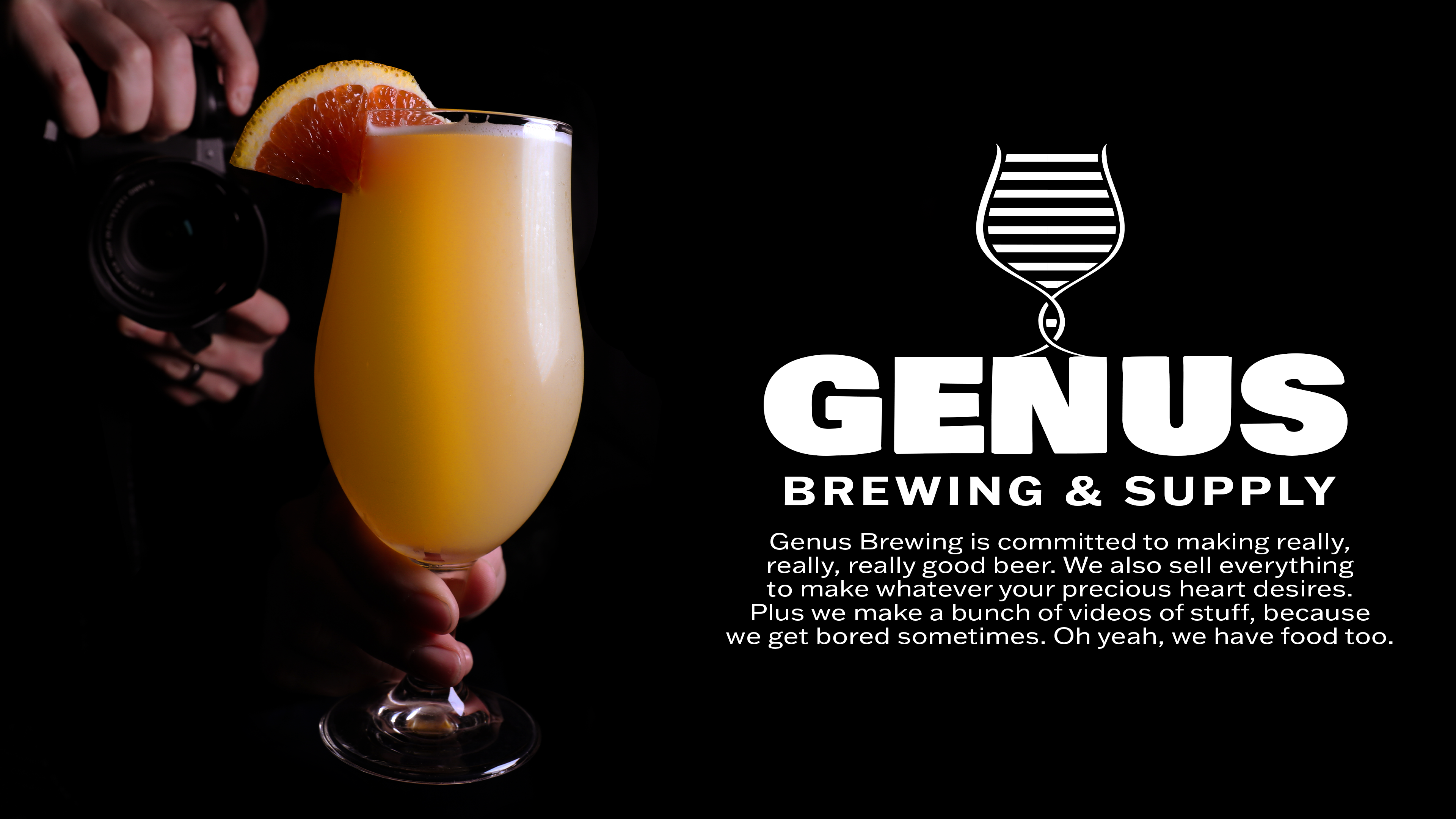 Page one of television display graphics within the brewery.