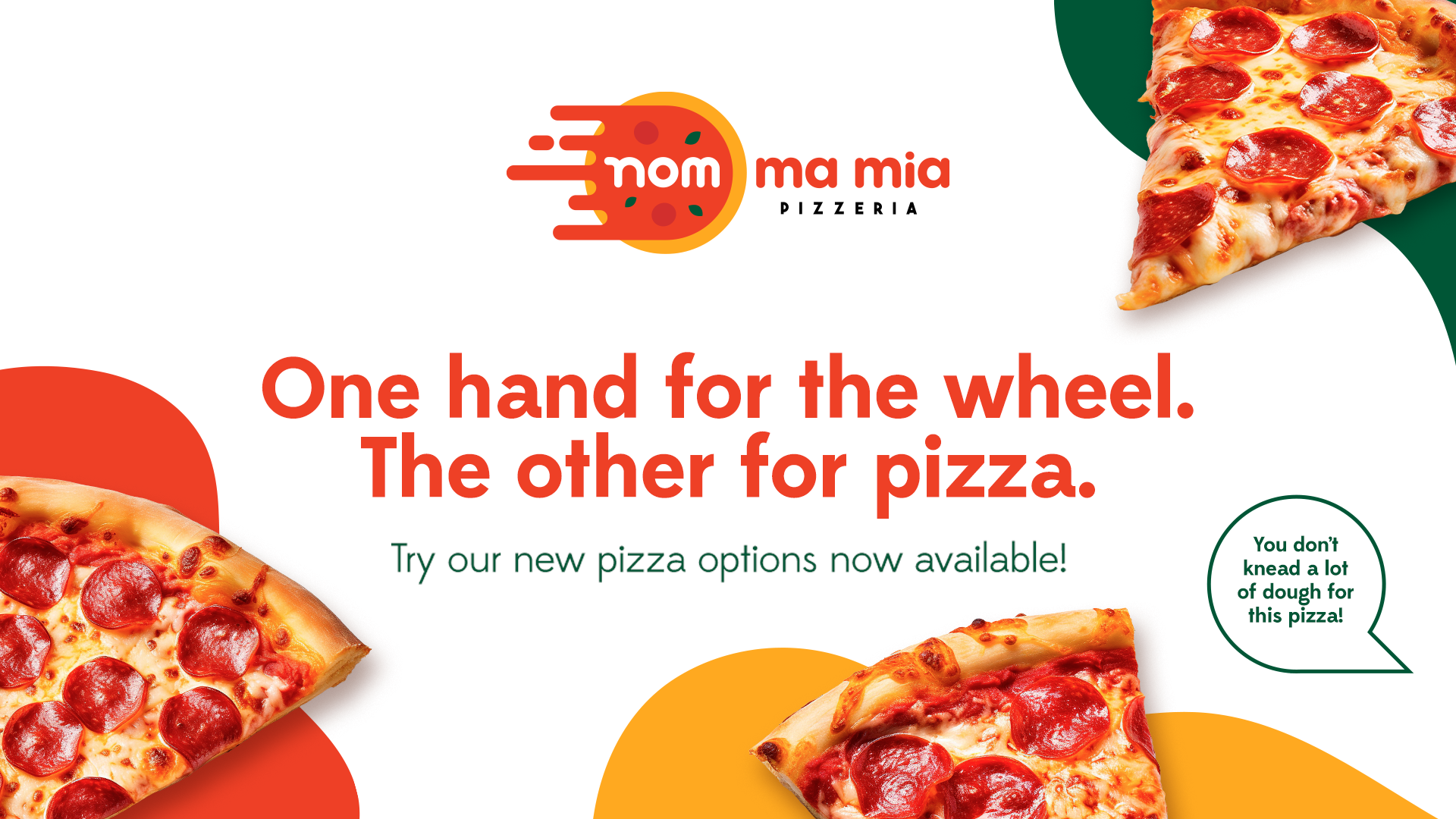Nom Ma Mia - Digtial display for nomnom's new pizza offerings