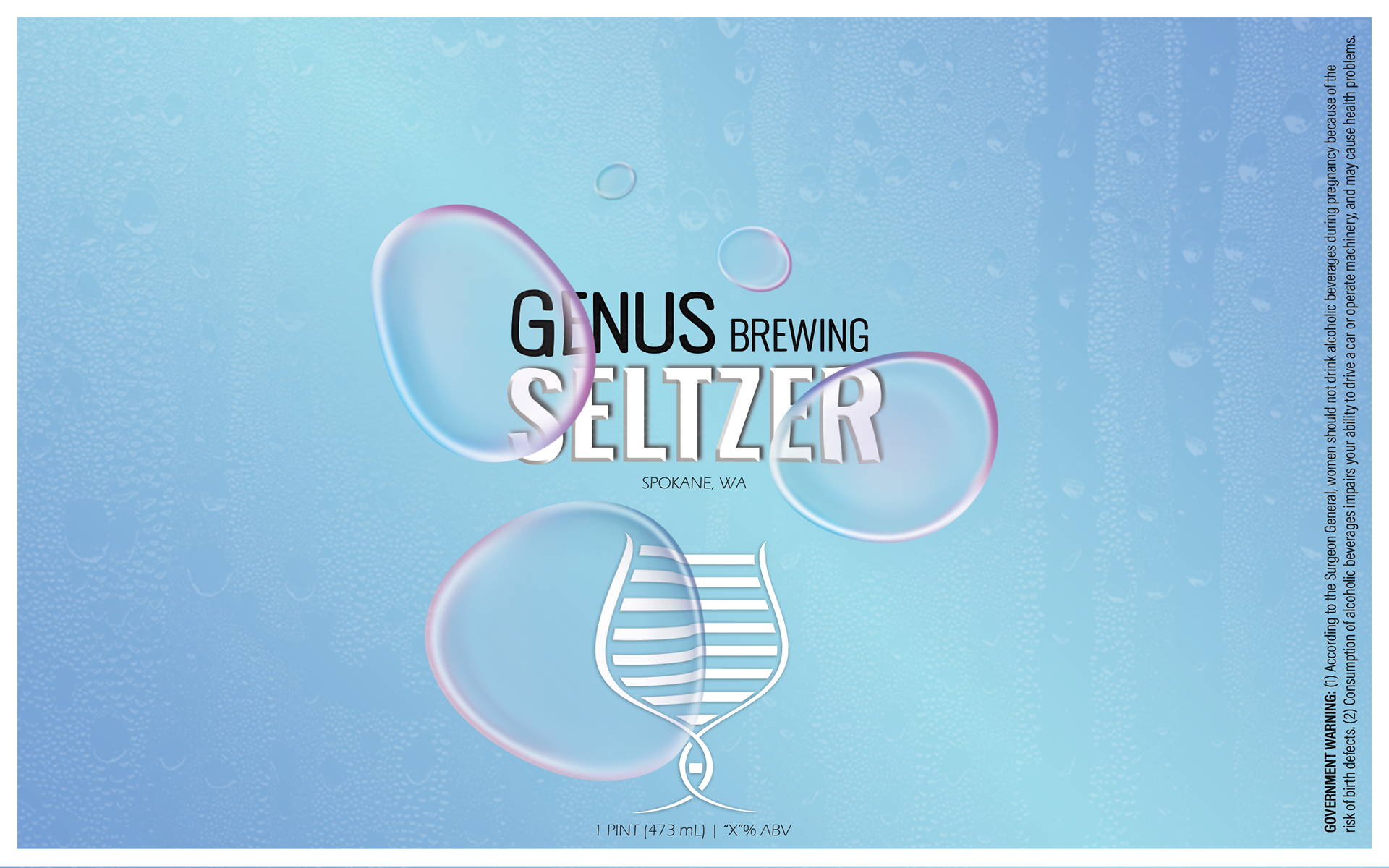 A universal can label for seltzers