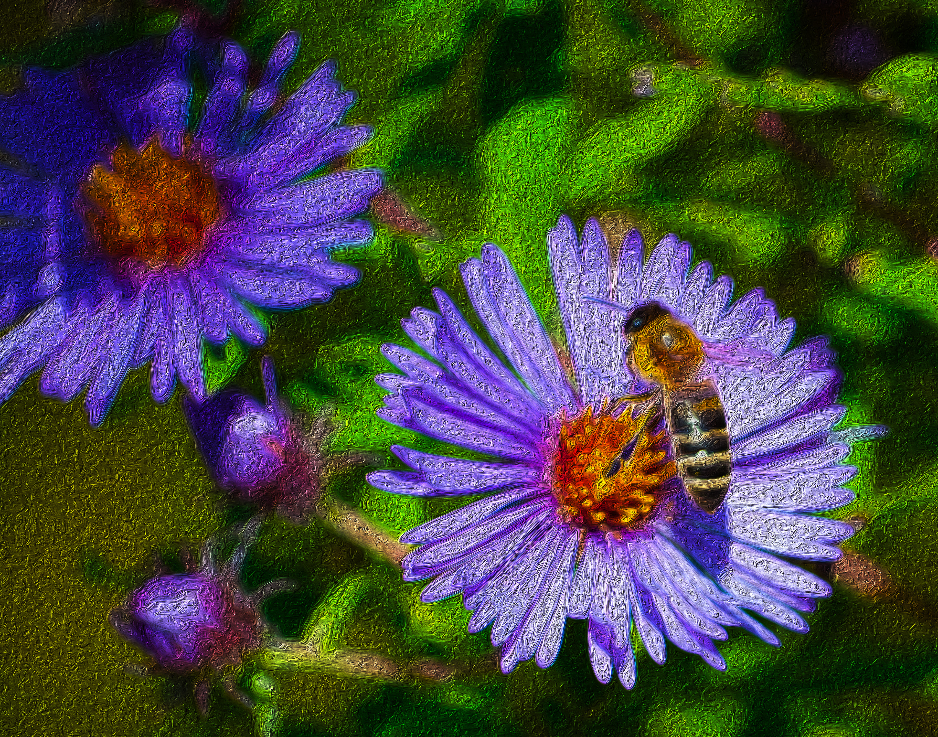 Bee Lavender Flower