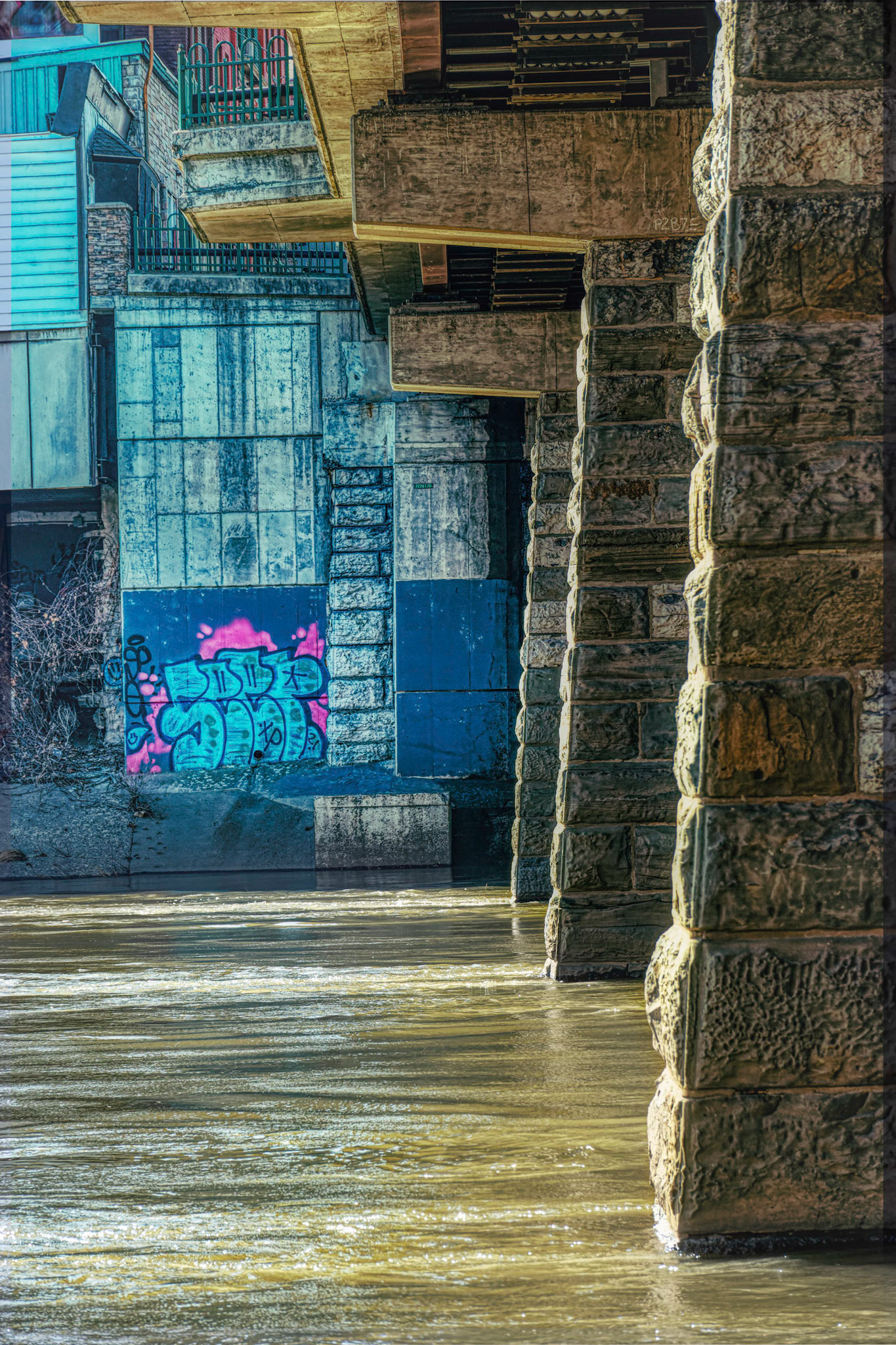 Graffiti Along Riverwalk