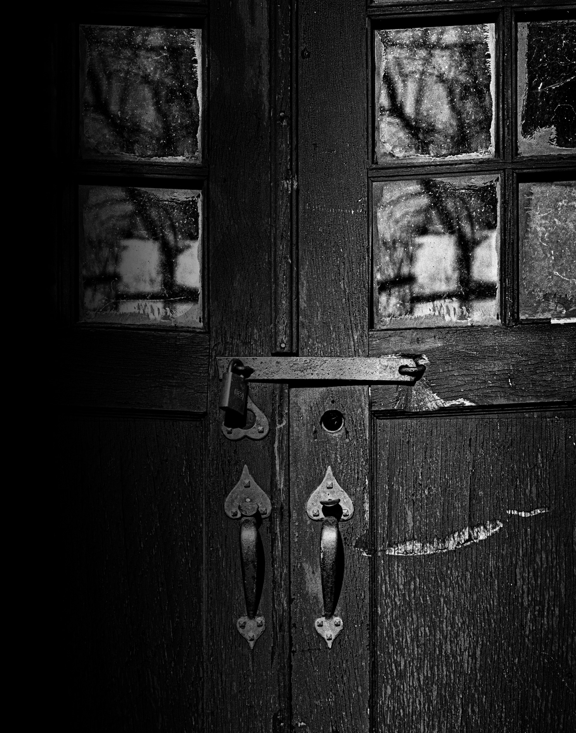 Wooden Door B&W