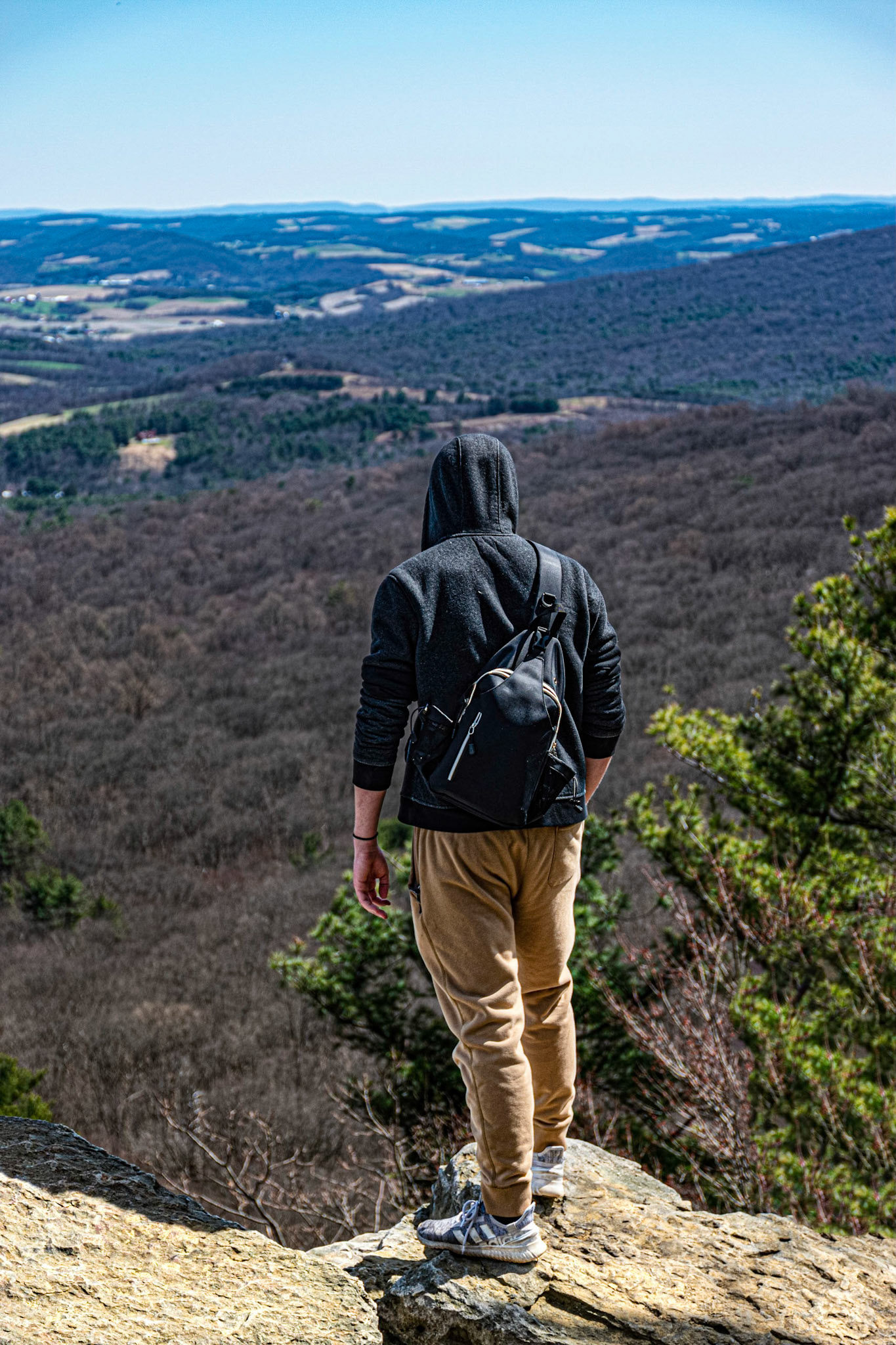 Boy on the Edge at Hawk Mountain