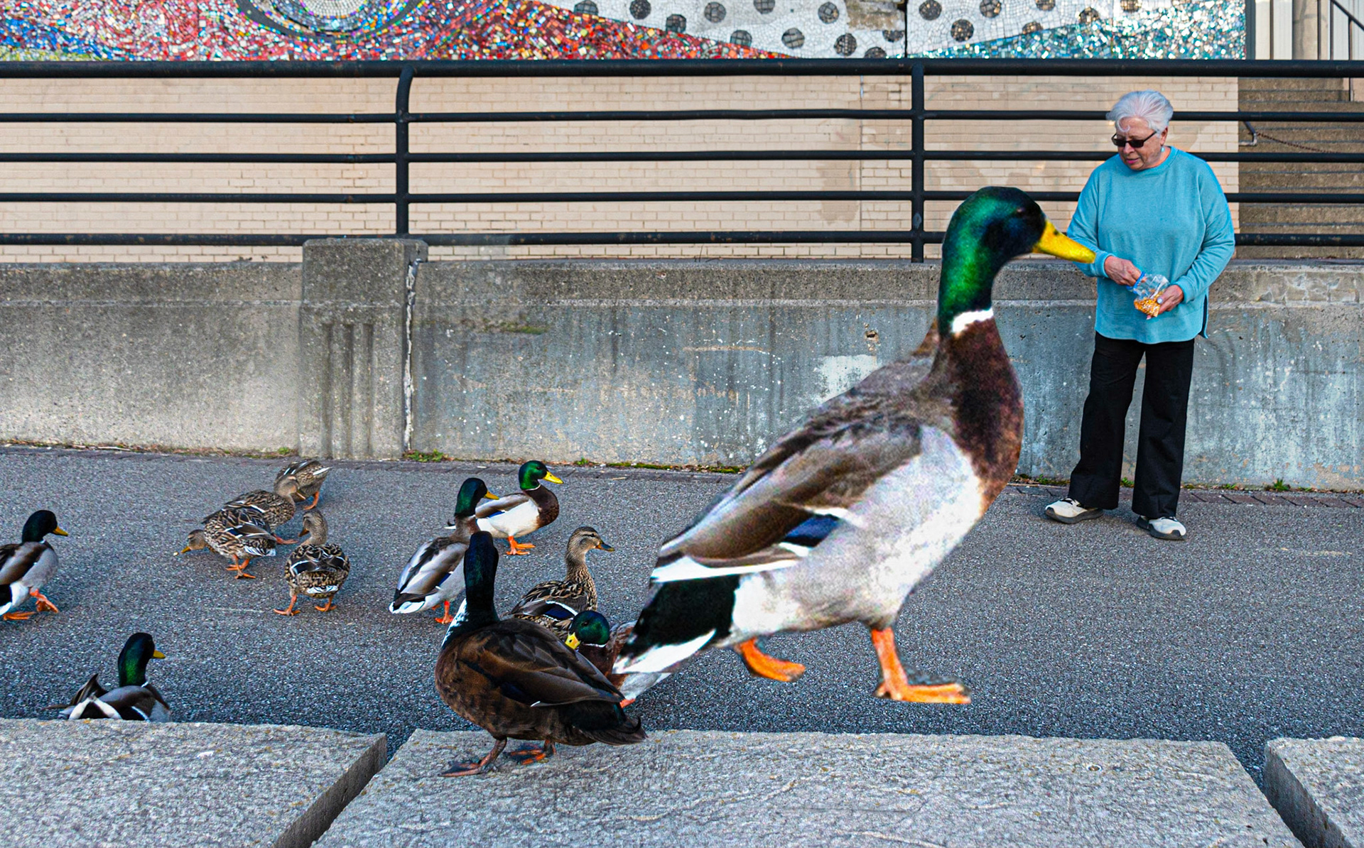 Boy the Ducks are Big Here
