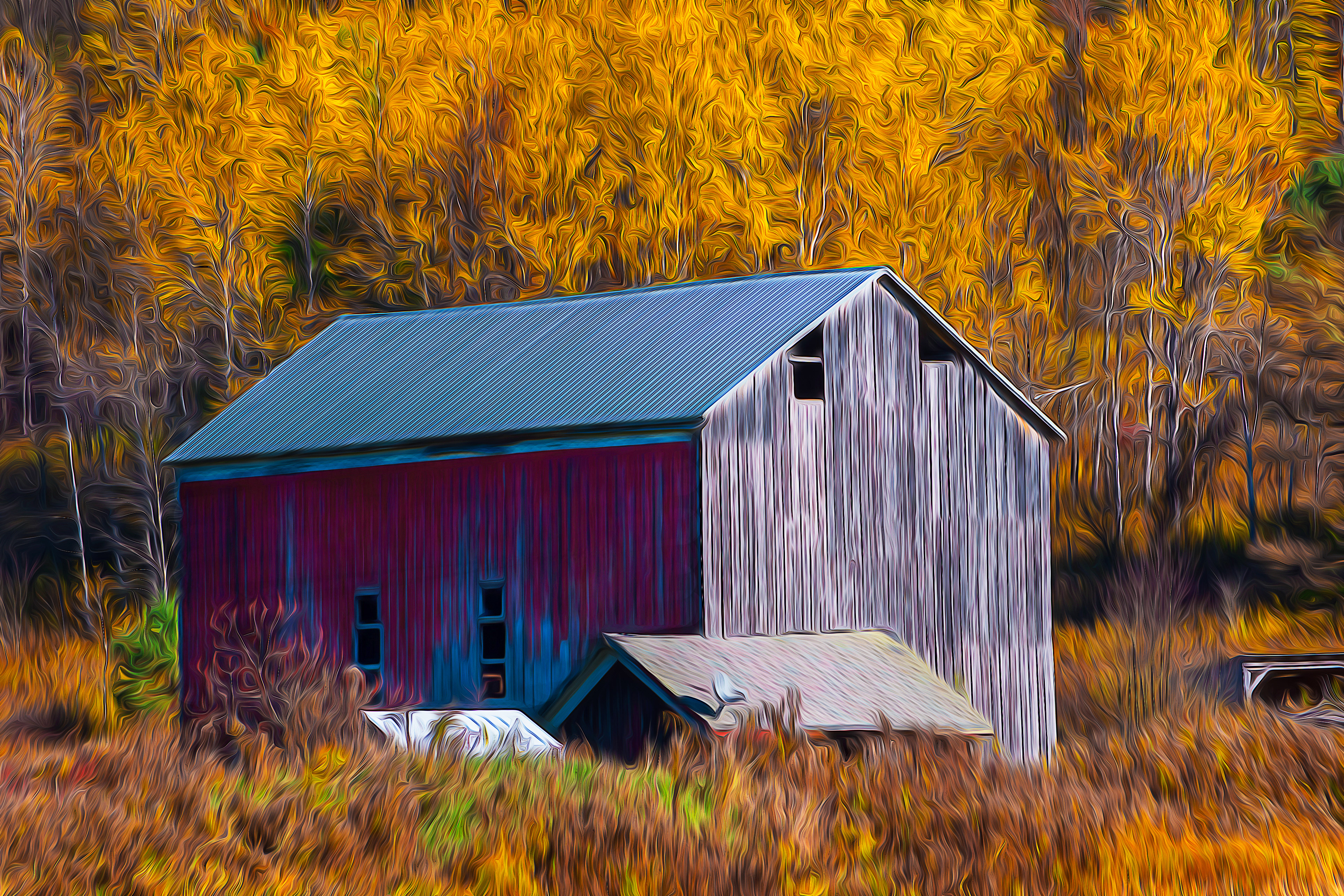 Red Barn in Autumn