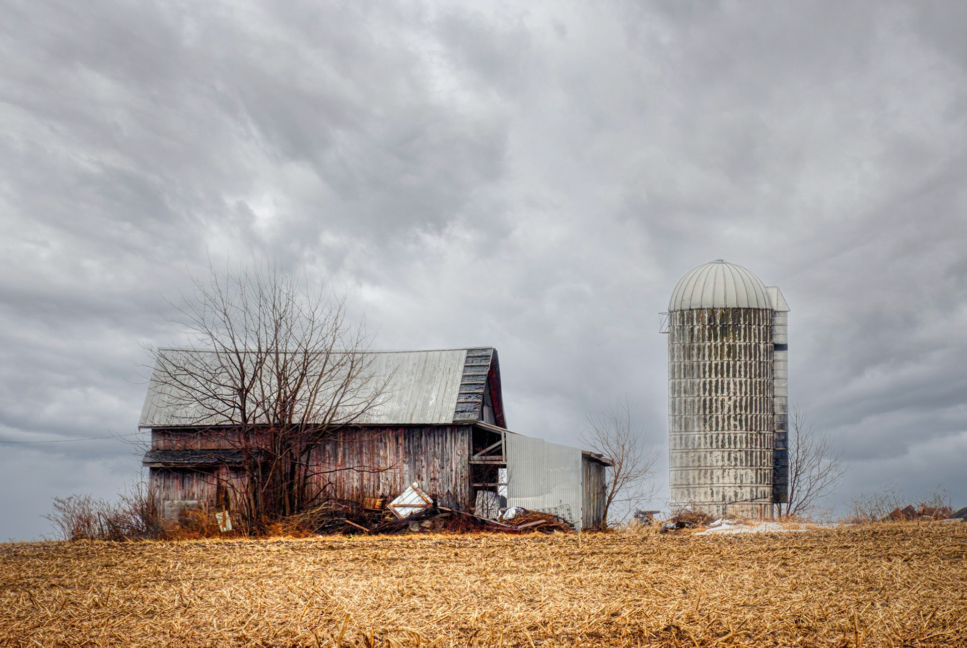 Old Barn and Silo