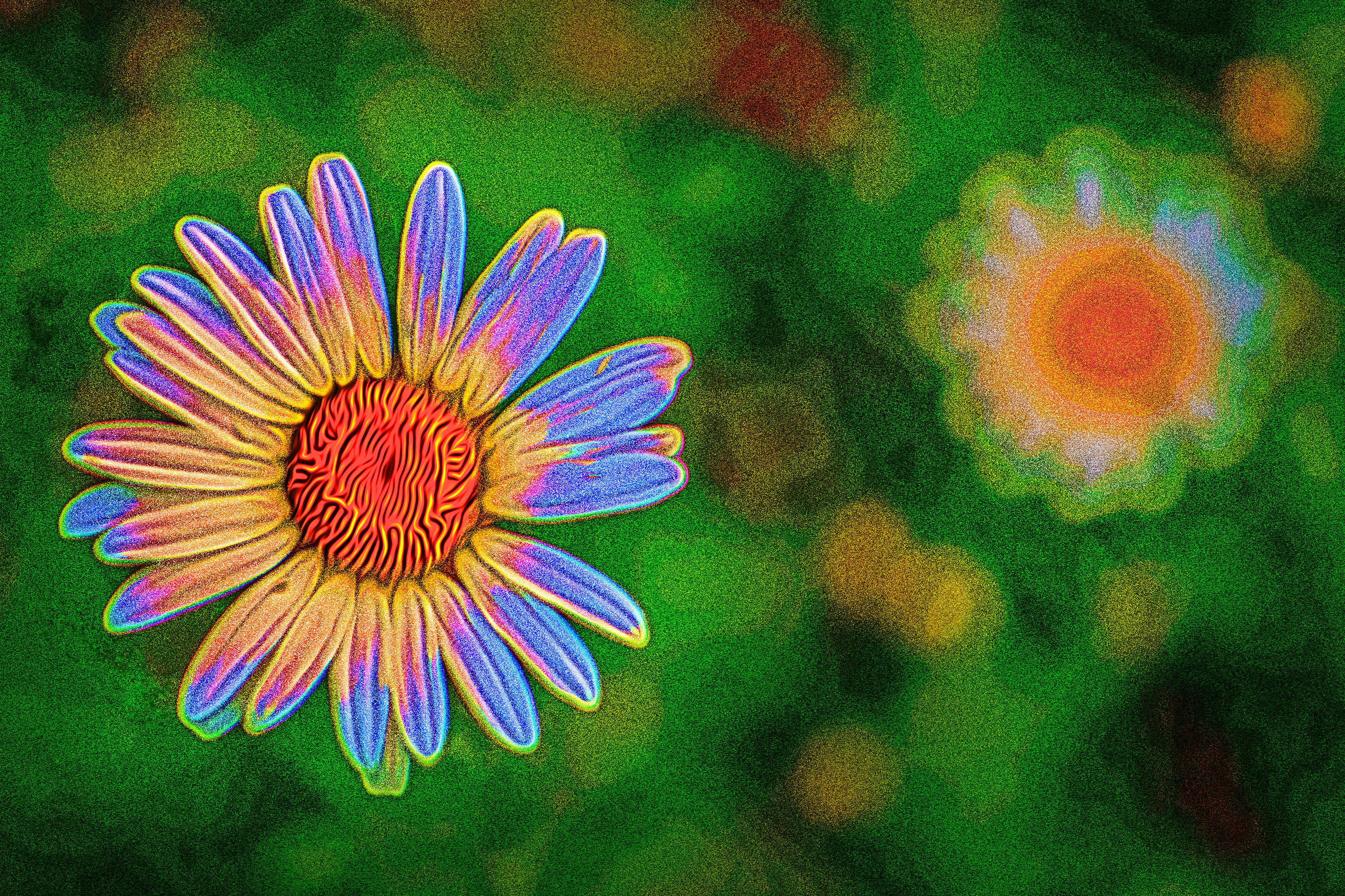 Tie Dyed Flowers