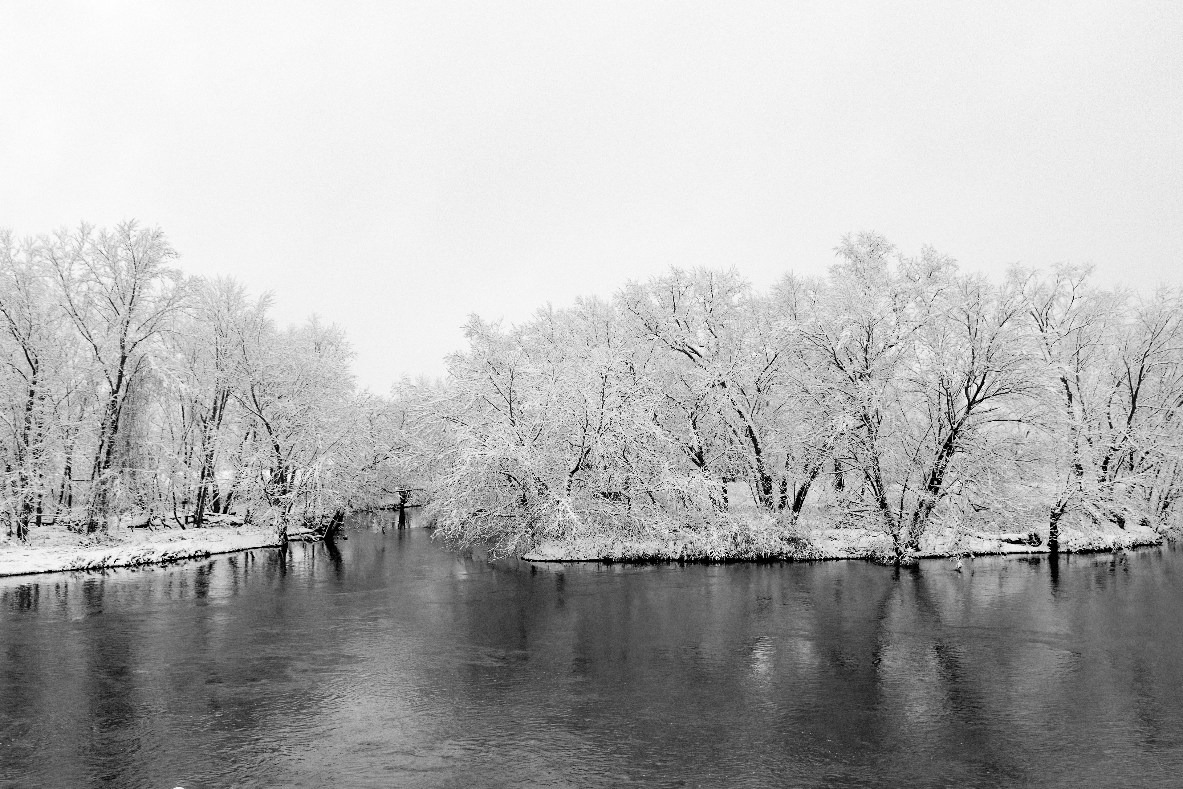 River after Winter Snowfall