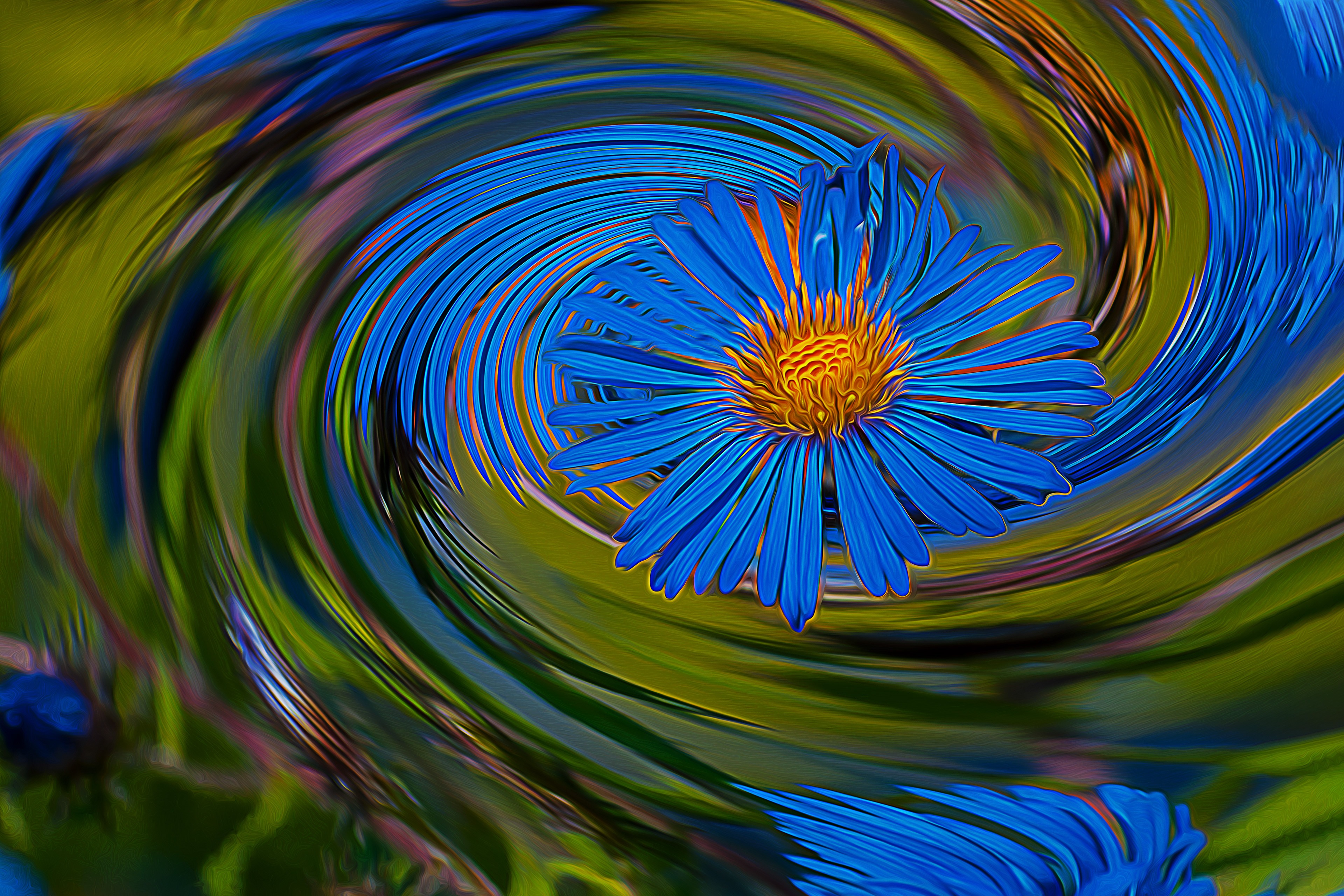 Blue Flower Whirlpool